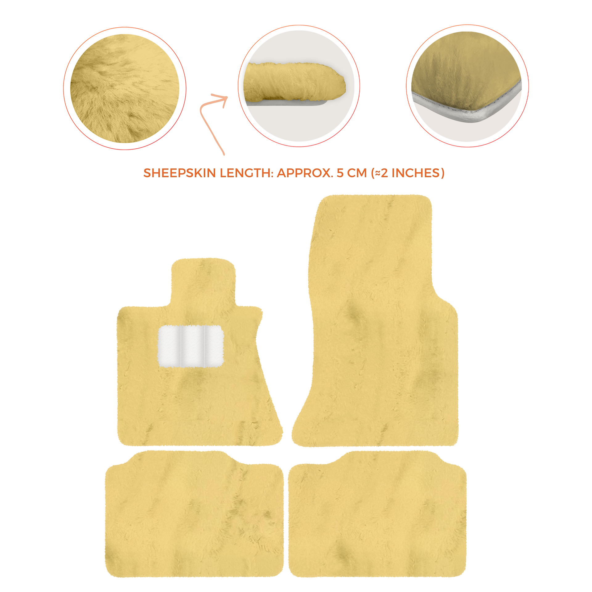 Premium Sheepskin Floor Mats for Rolls-Royce Phantom Sedan (2003-2016)