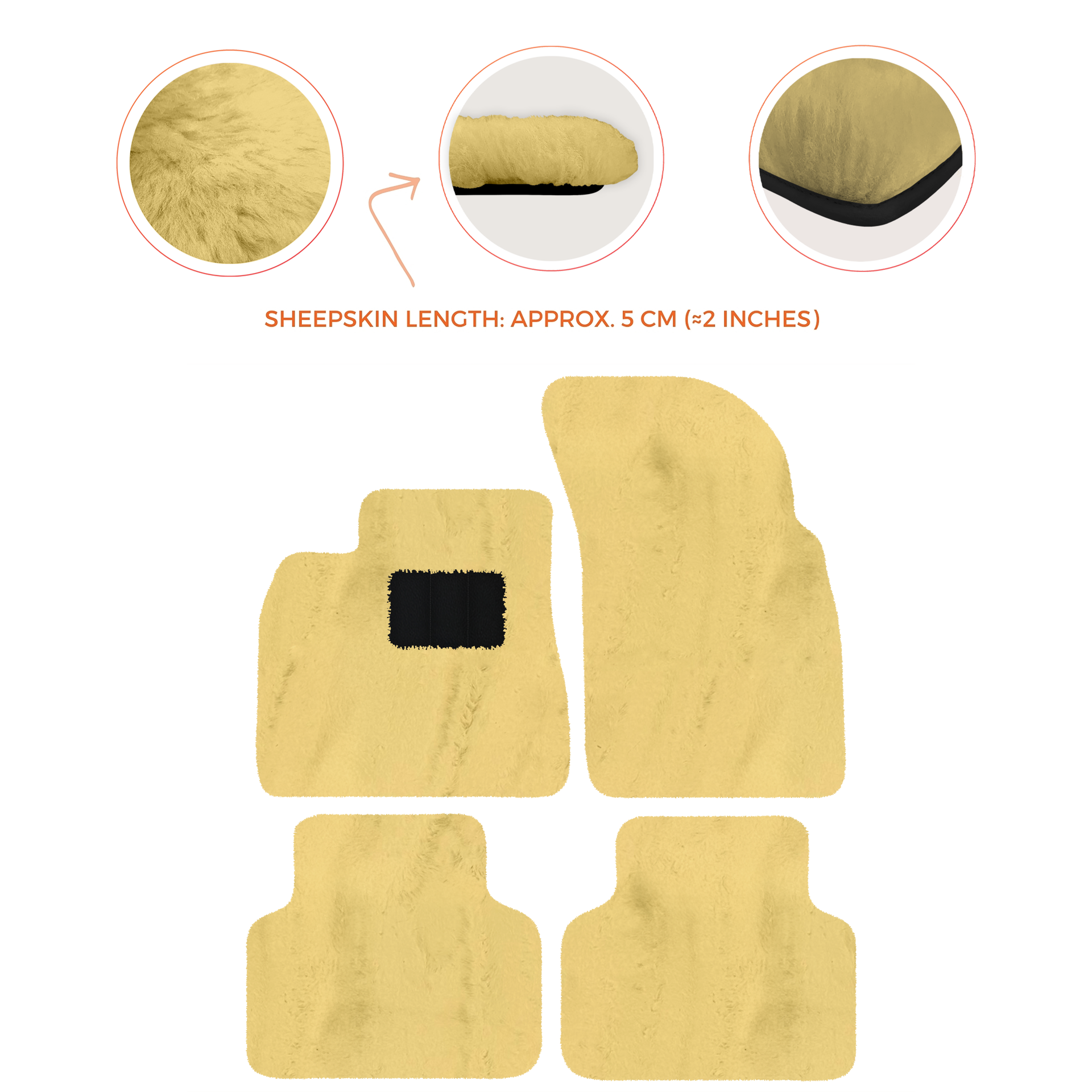 Premium Luxury Sheepskin Floor Mats for Bentley Bentayga 2015-2023