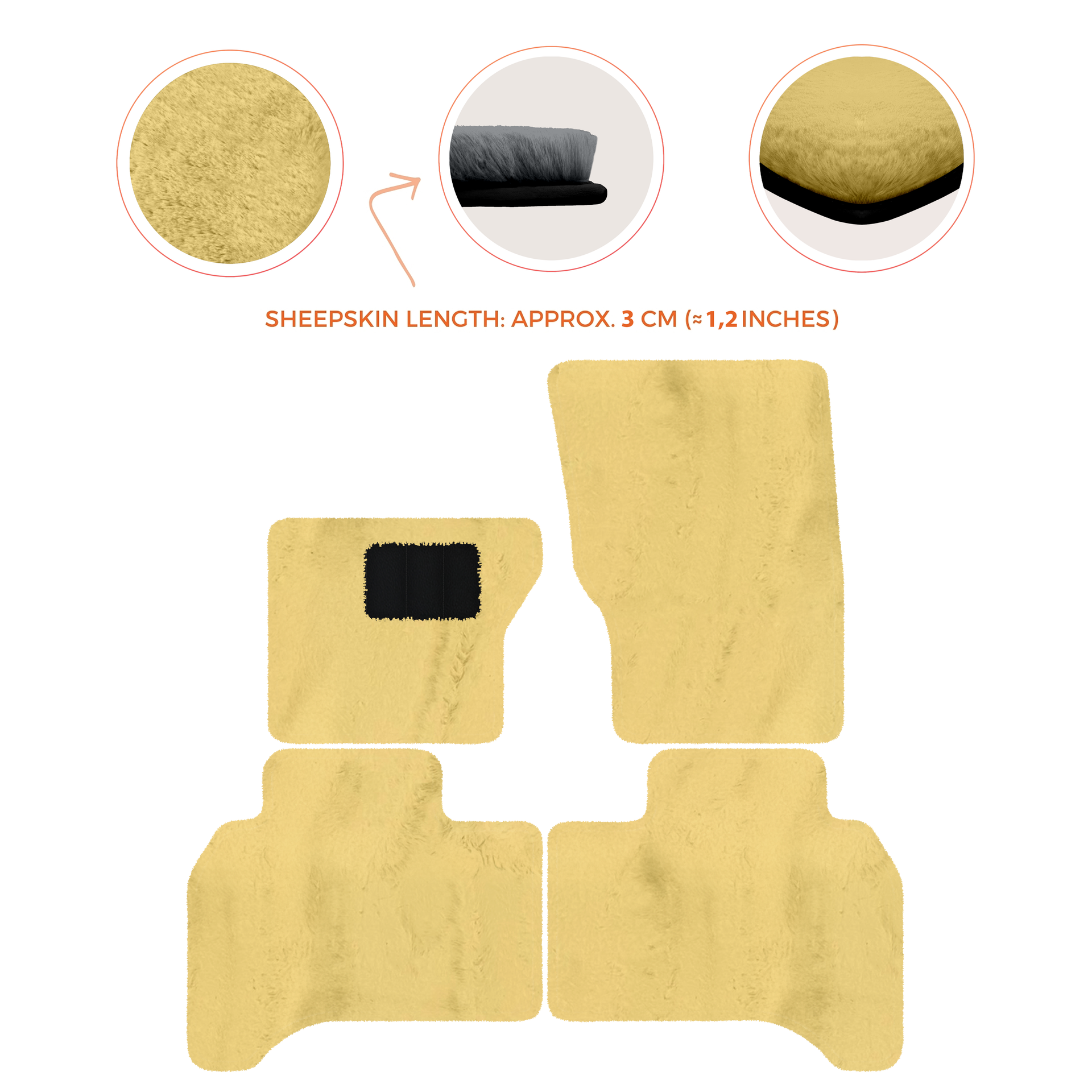 Premium Sheepskin Floor Mats for Range Rover Vehicles (2012-2022)