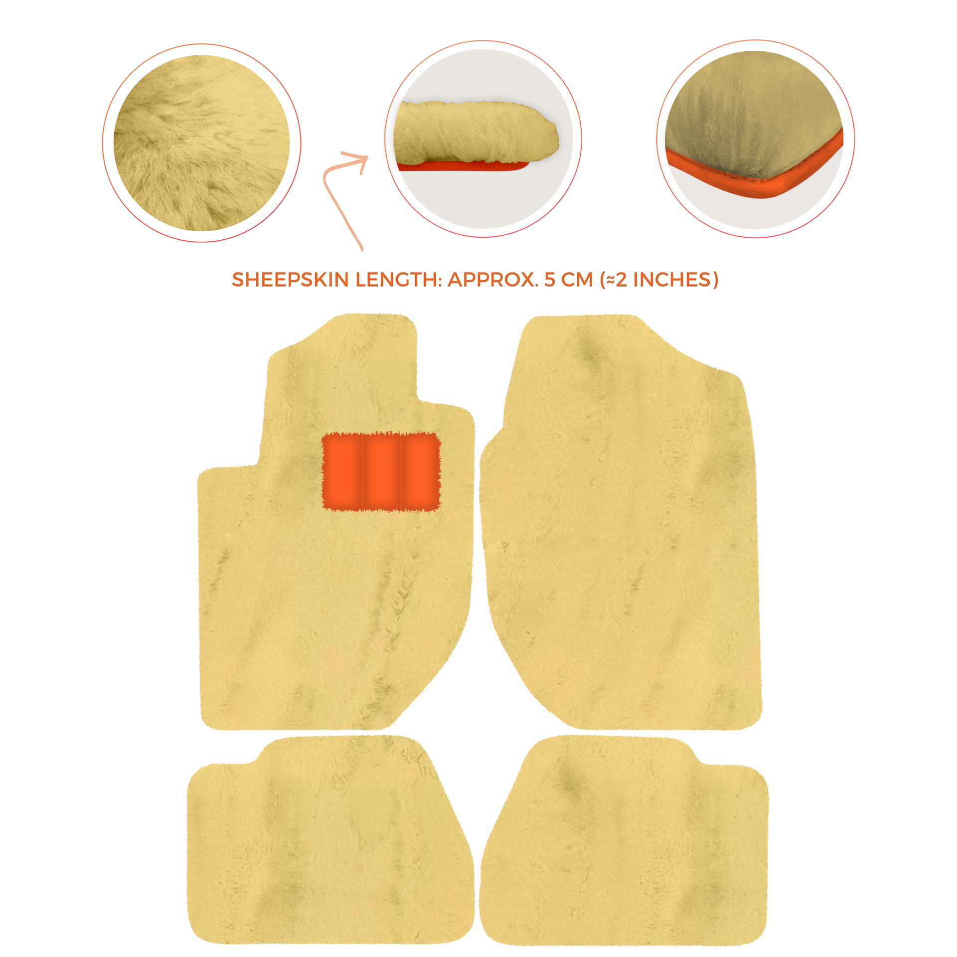 Premium Sheepskin Floor Mats for Land Rover Freelander (1997-2003)