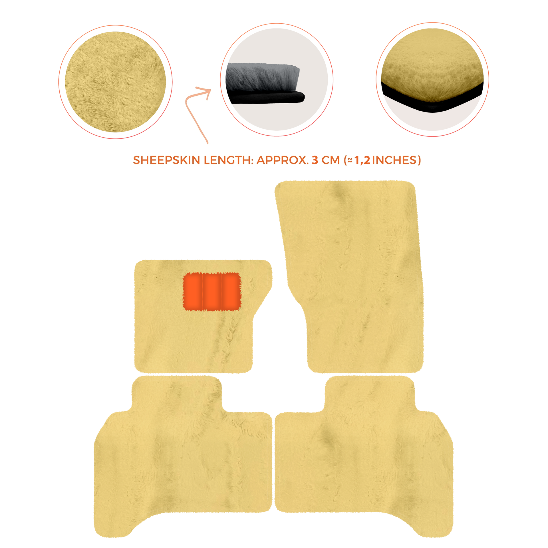 Premium Sheepskin Floor Mats for Range Rover Vehicles (2012-2022)