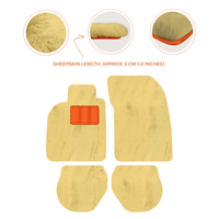 Sheepskin Floor Mats for Porsche 911-993 (1993-1998) - Sheepskin Length, Various Color Options