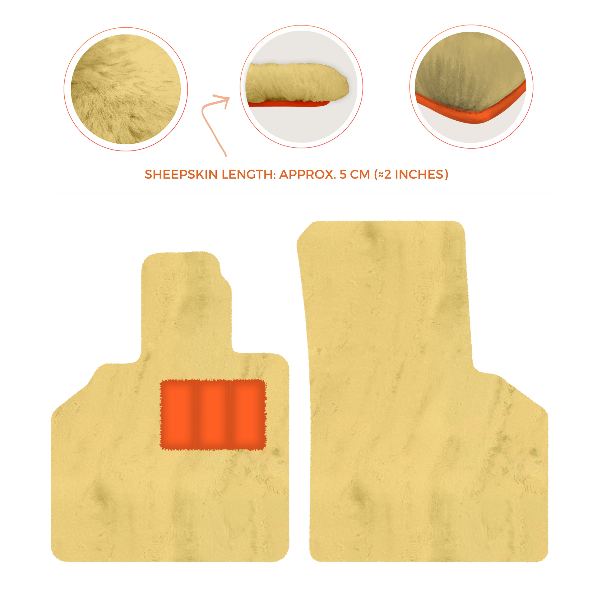 Premium Sheepskin Floor Mats for Lamborghini Aventador (2012-2022)