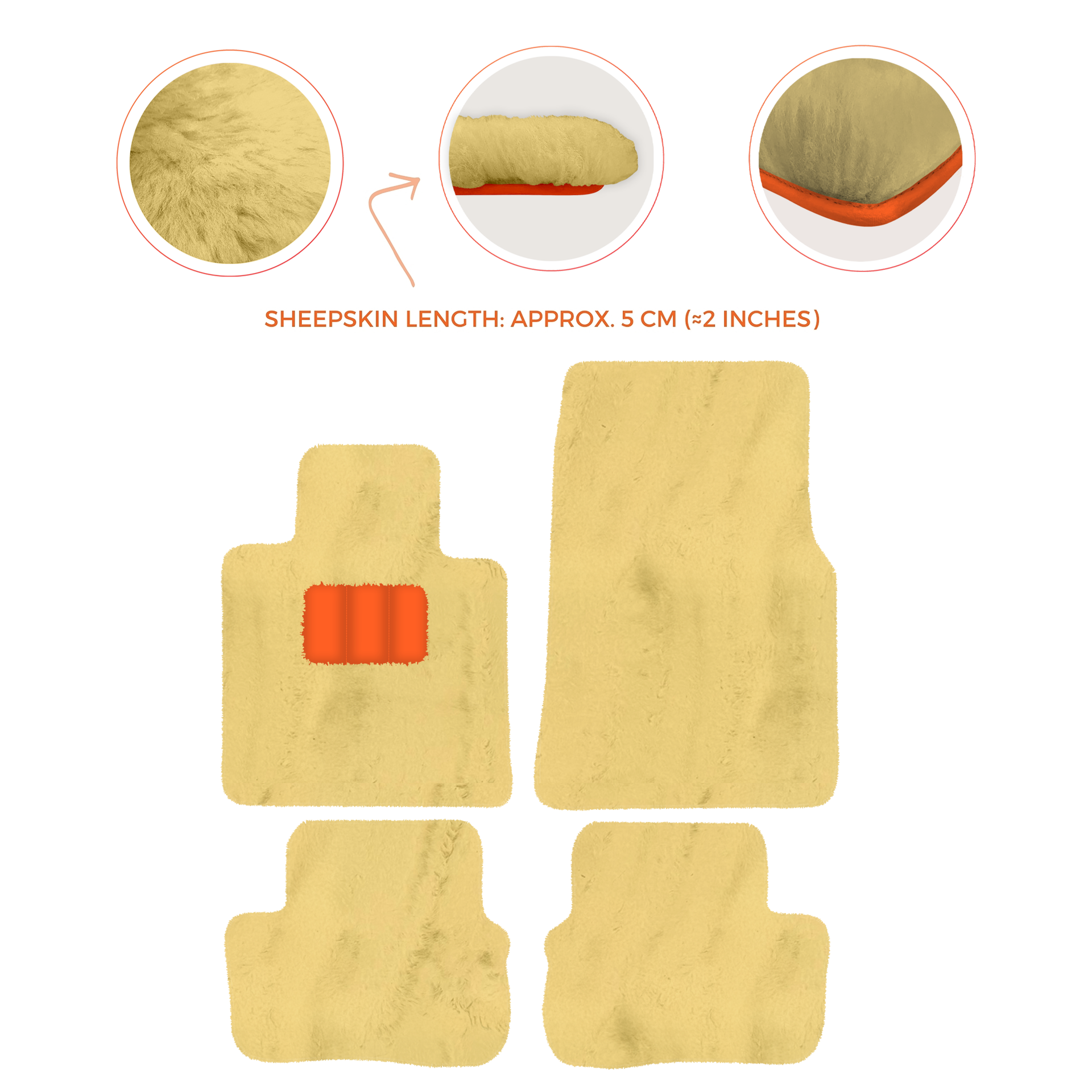 Premium Sheepskin Floor Mats for Rolls-Royce Shadow (1965-1977)