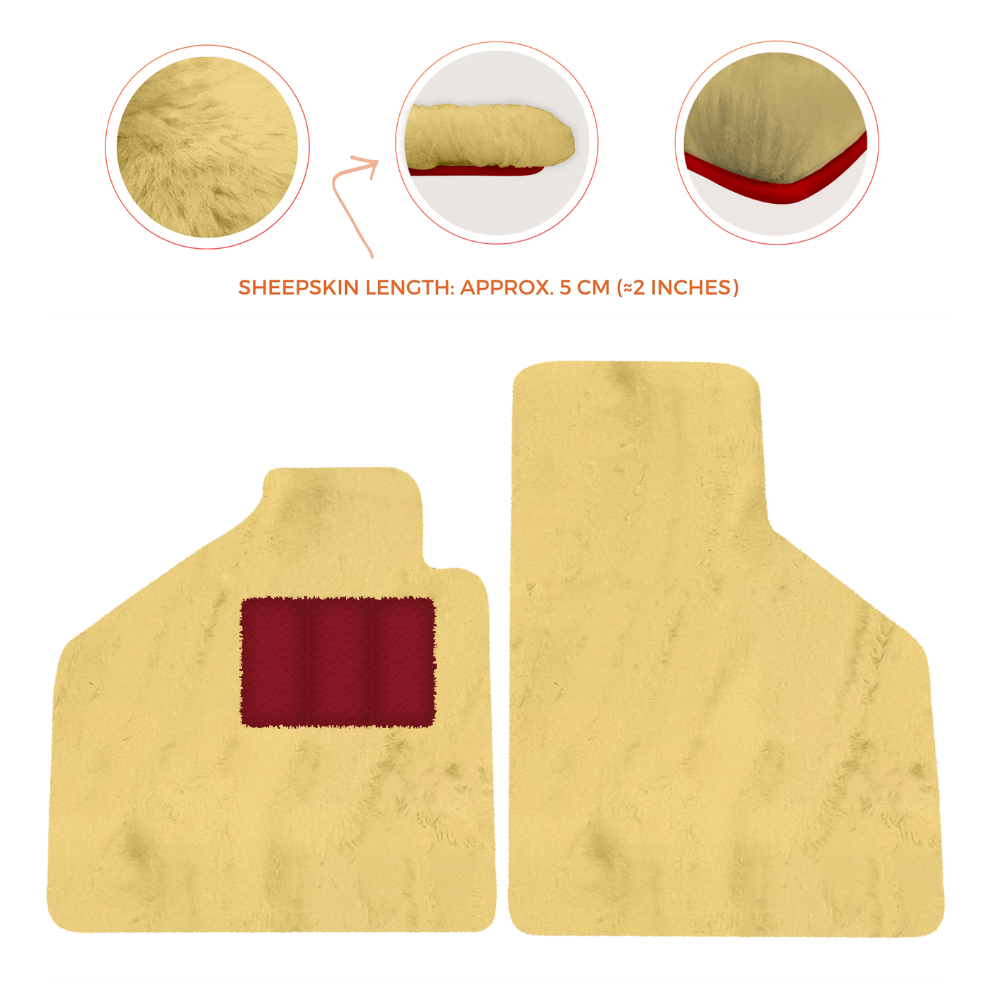 Premium Sheepskin Floor Mats for Lamborghini Aventador (2012-2022)