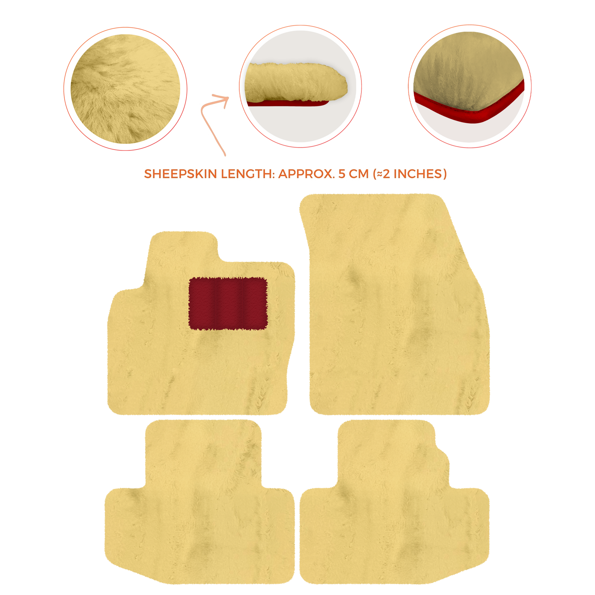 Luxury Sheepskin Floor Mats for Range Rover Sport L460 (2022-2024)