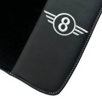 Black Floor Mats for Mini Cooper / One F55 5-doors (2015-2023) with Leather - AutoWin