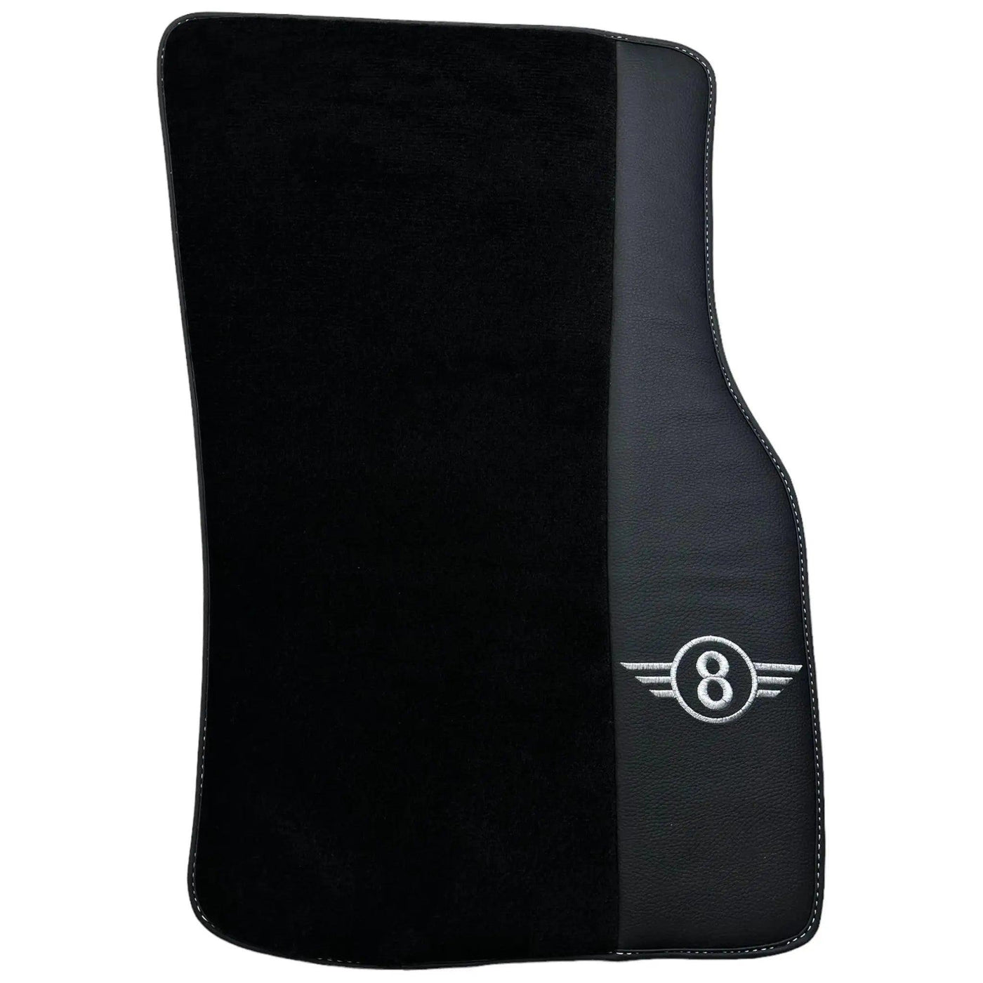 Black Floor Mats for Mini Cooper / One R50 (2001-2007) with Leather - AutoWin