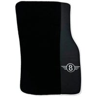 Black Floor Mats for Mini Cooper / One R53 (2001-2007) Cooper S with Leather | White Trim - AutoWin