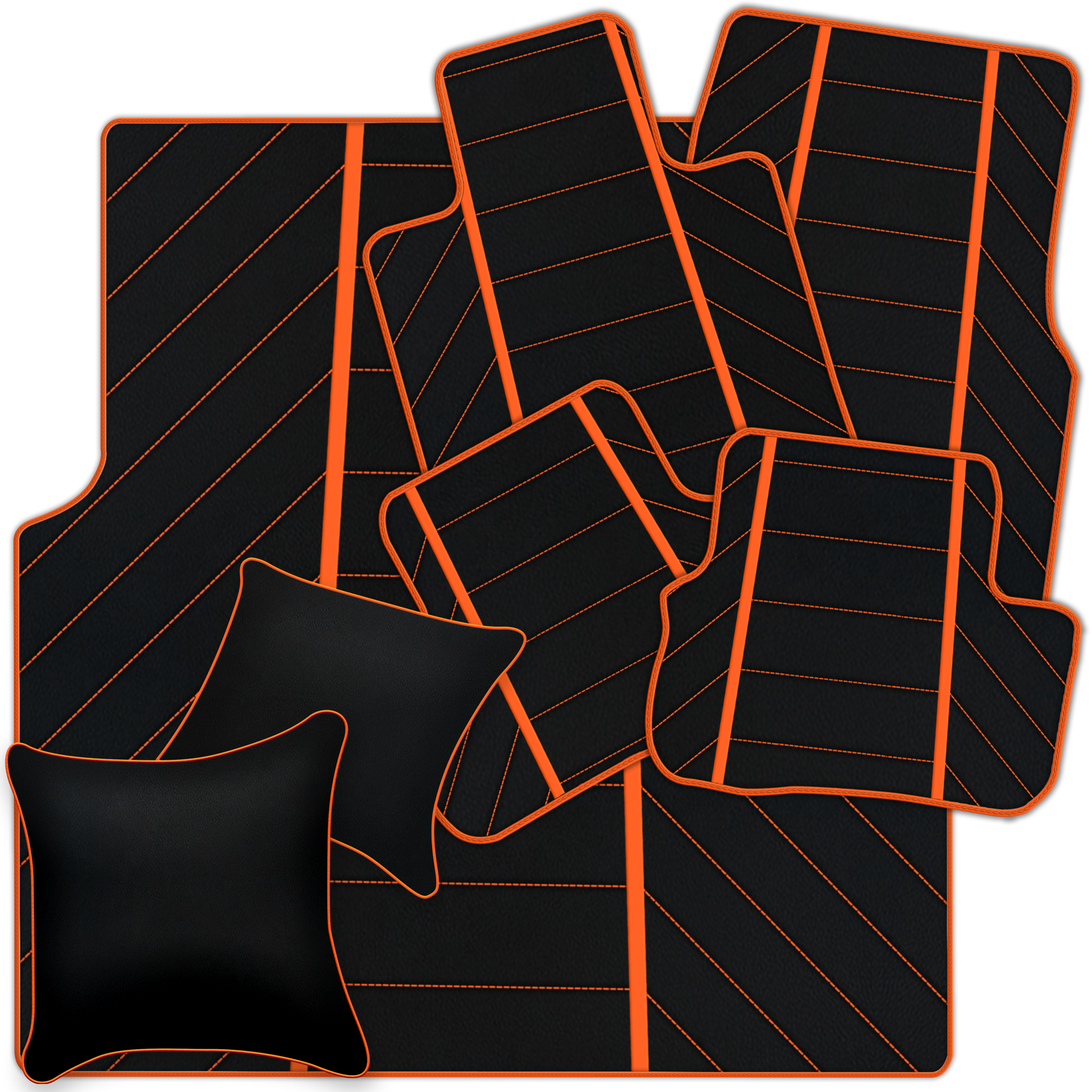 Luxury Black Leather Floor Mats for Rolls Royce Dawn 2016-2023