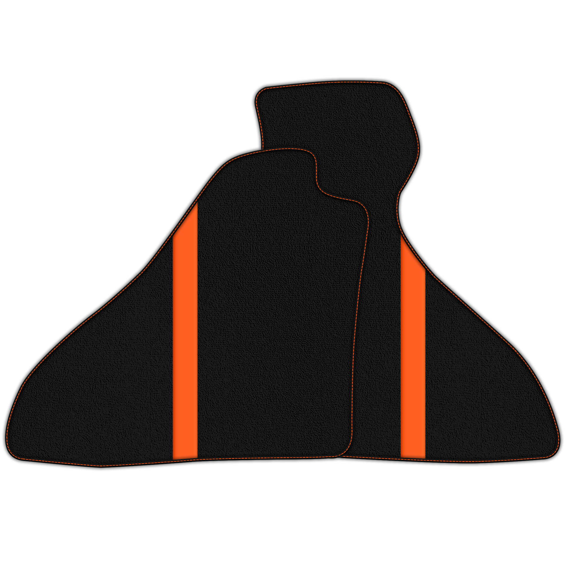 Black Leather-Trimmed Floor Mats for Ferrari Dino GT4 (1973-1979)