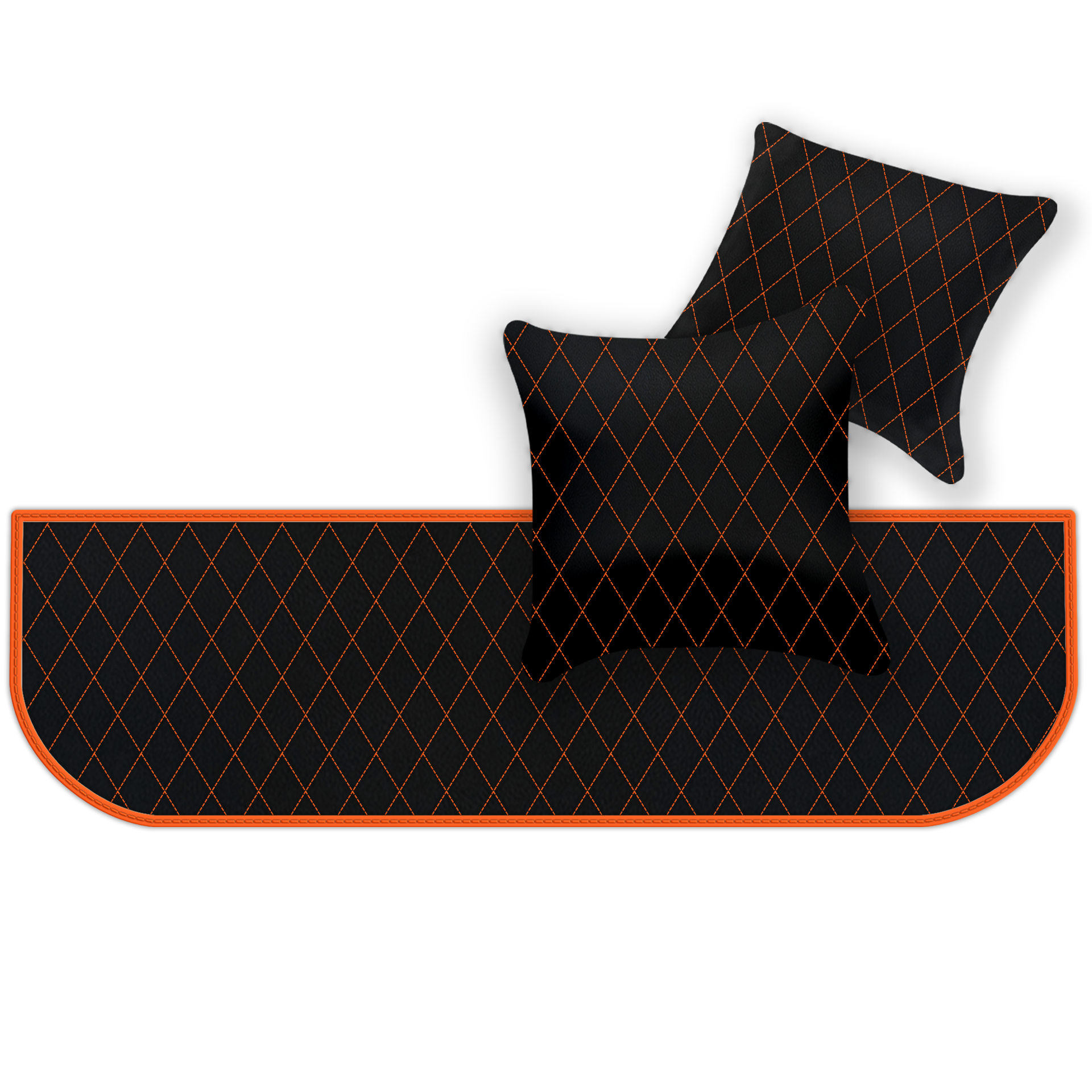 Premium Black Leather Floor Mats for Ferrari Enzo (2002-2004)