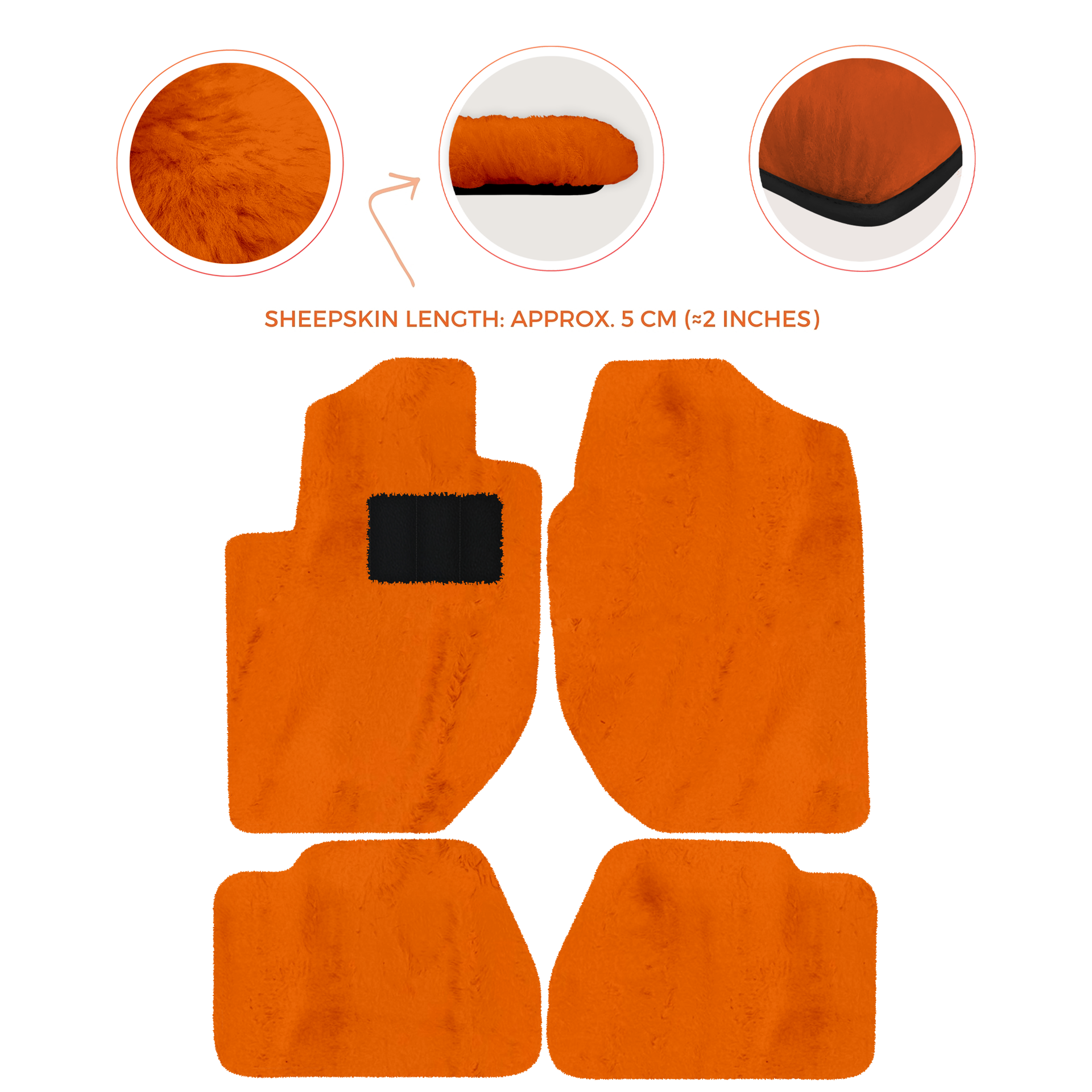 Premium Sheepskin Floor Mats for Land Rover Freelander (1997-2003)