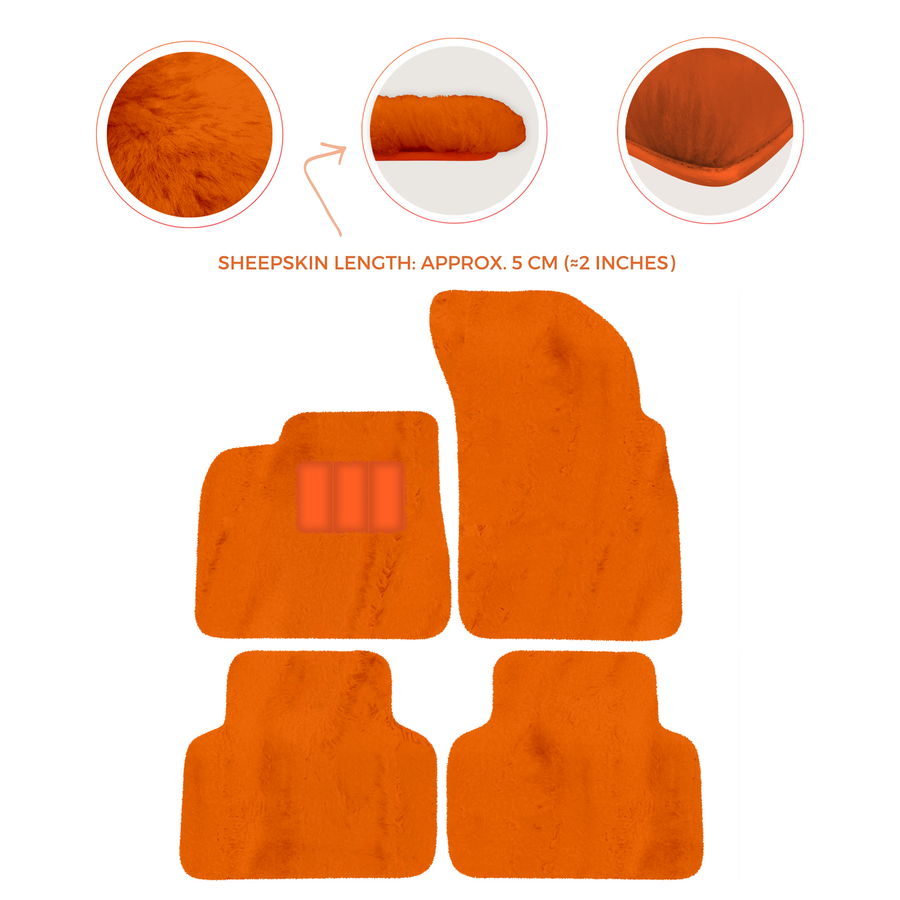 Premium Sheepskin Floor Mats for Lamborghini Countach 1974-1990