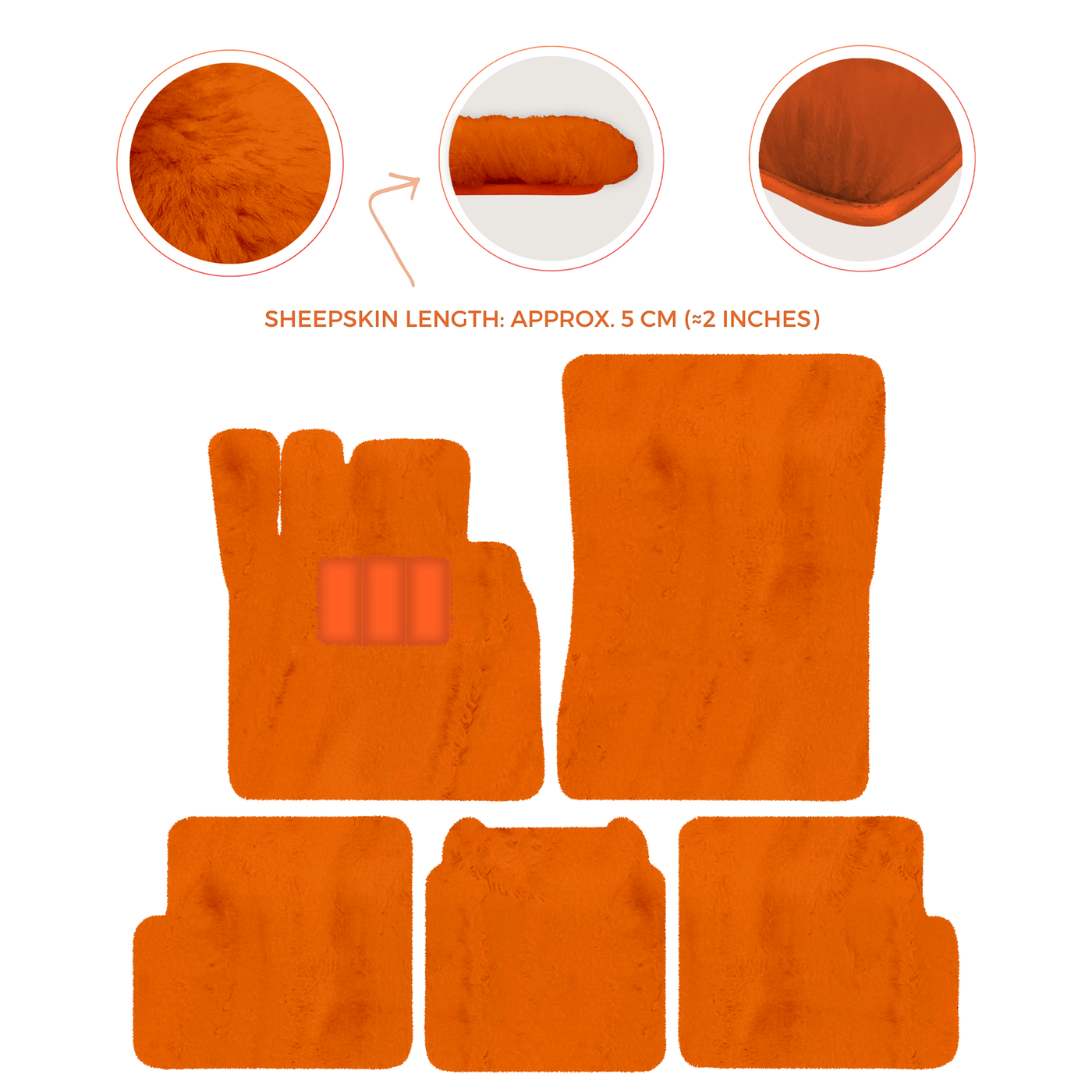 Premium Sheepskin Floor Mats for Ferrari 296 GTS (2022-2025)