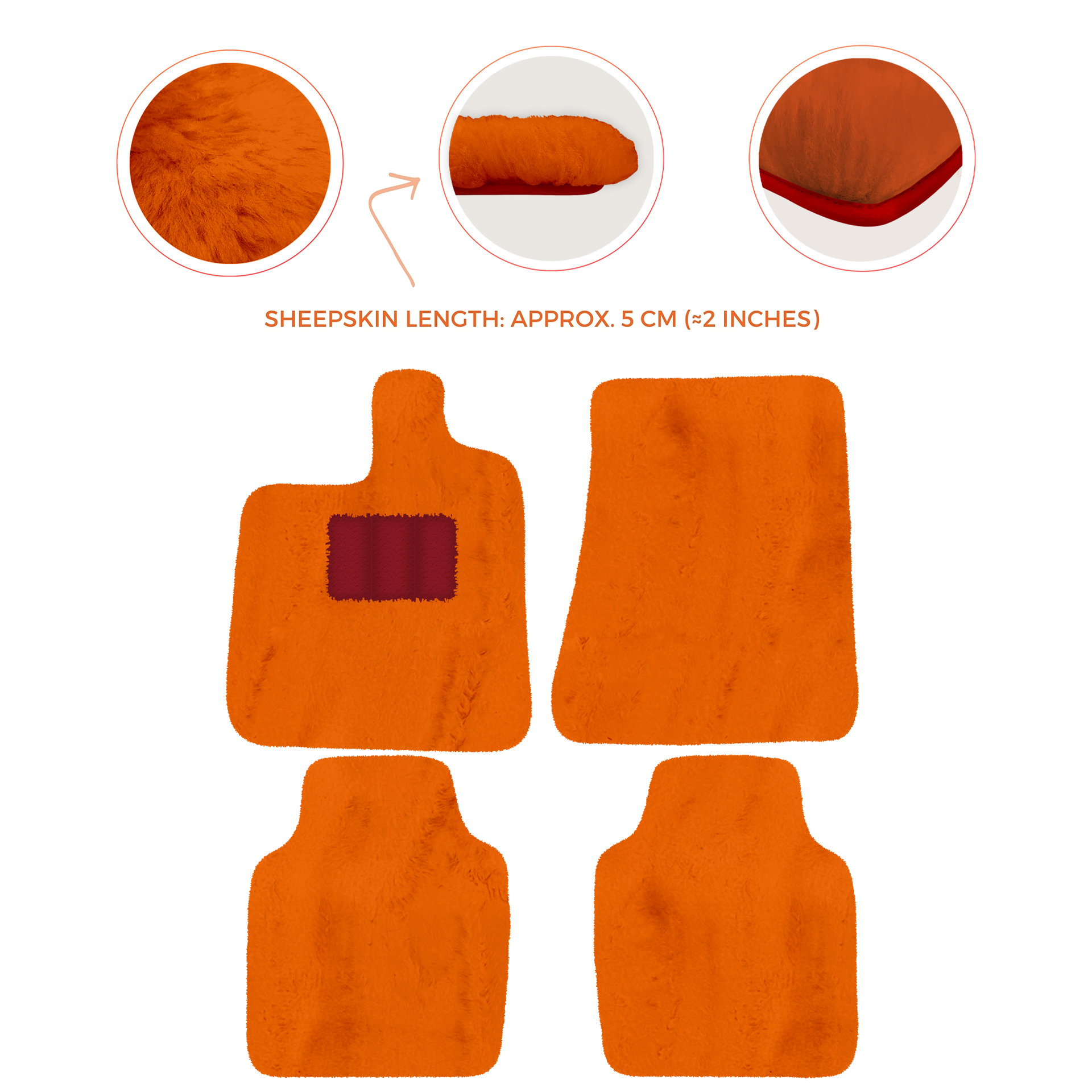 Premium Luxury Sheepskin Floor Mats for Ferrari Roma (2021-2024)