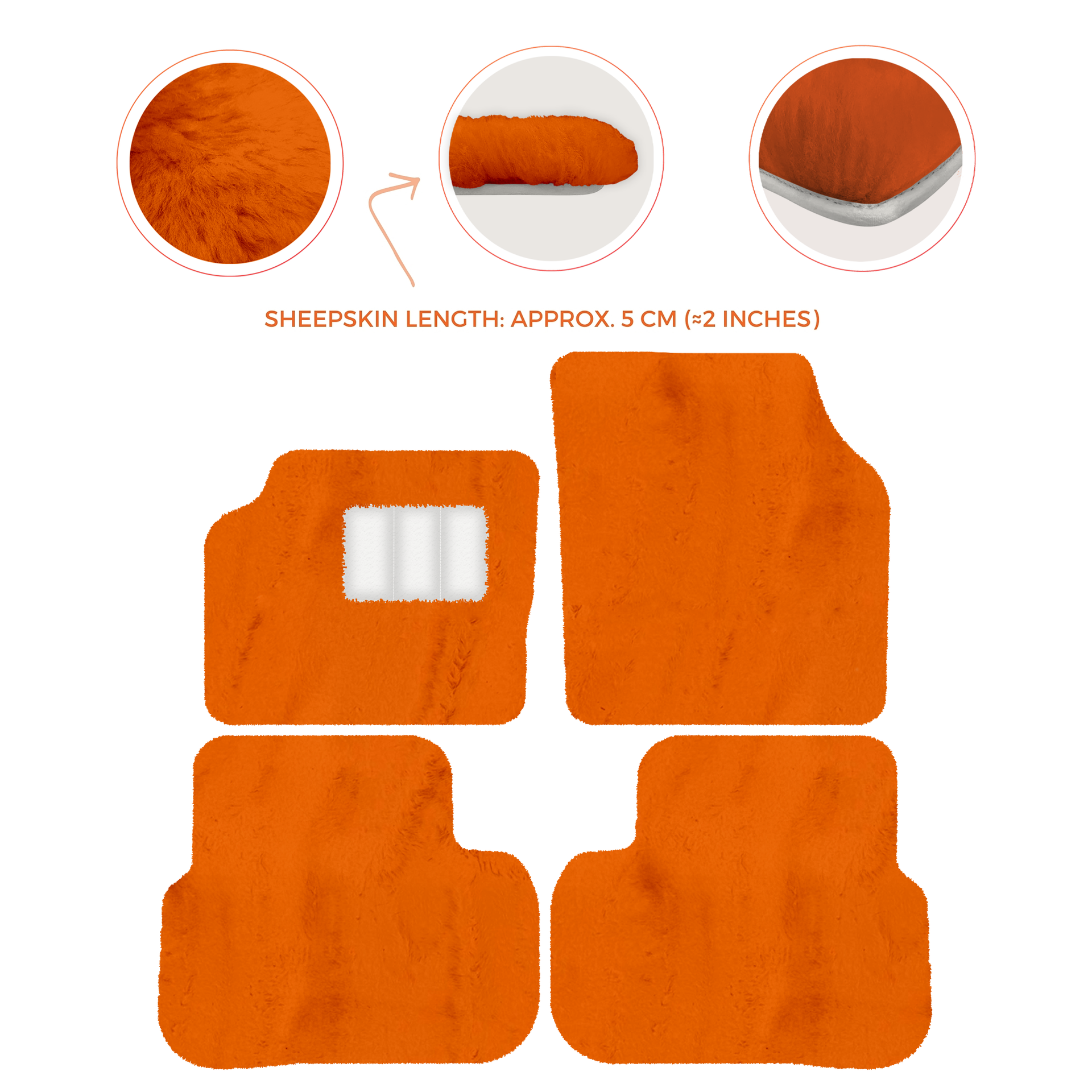 Luxury Sheepskin Floor Mats for Aston Martin V8 Coupe (1996-2000)