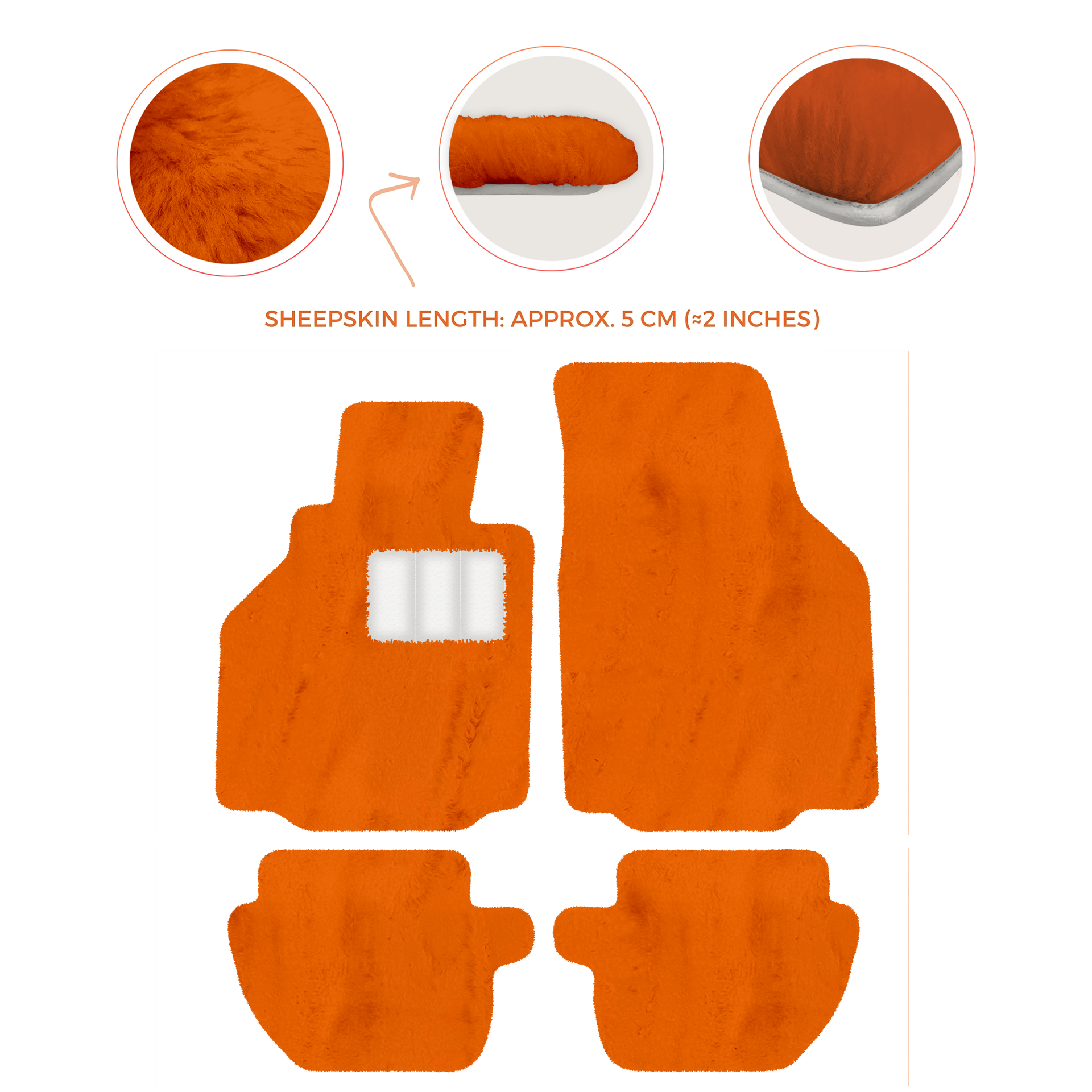 Premium Luxury Sheepskin Floor Mats for Ferrari Roma (2021-2024)