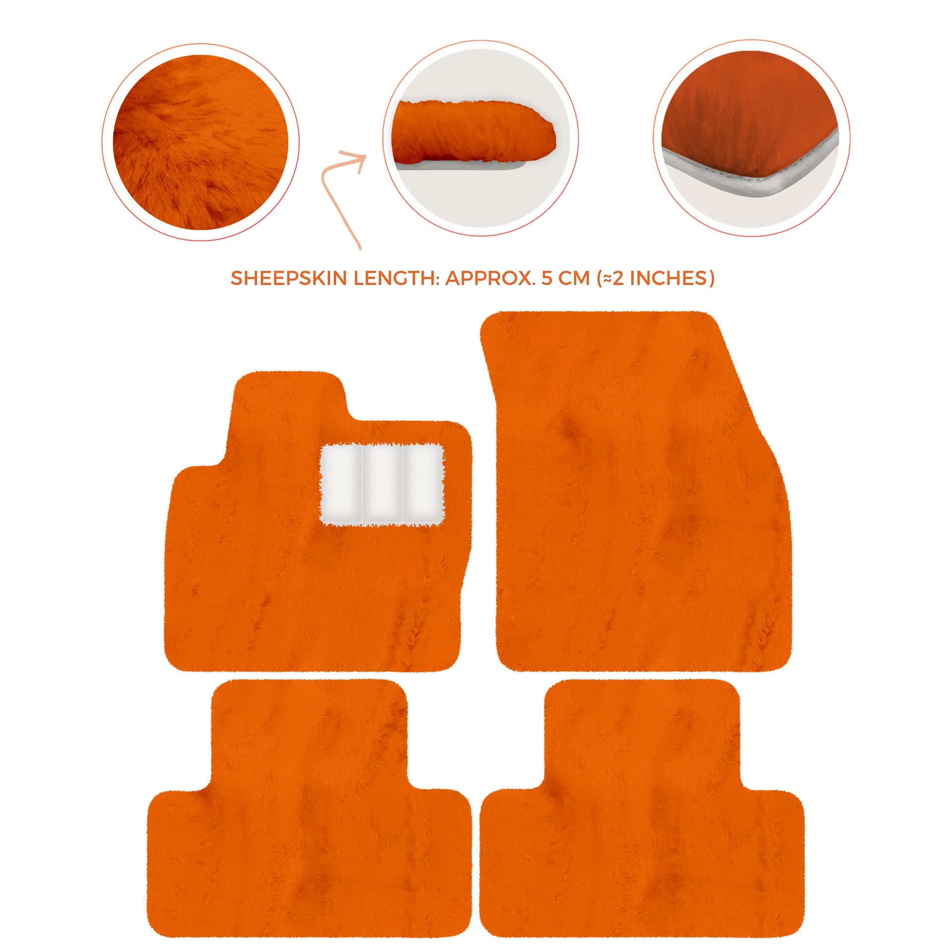 Premium Sheepskin Floor Mats for Range Rover Vehicles (2012-2022)