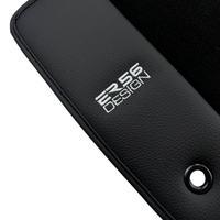 ER56 Design Black Floor Mats for Chevrolet Spark Hatchback (2010-2013) BiFuel with Leather