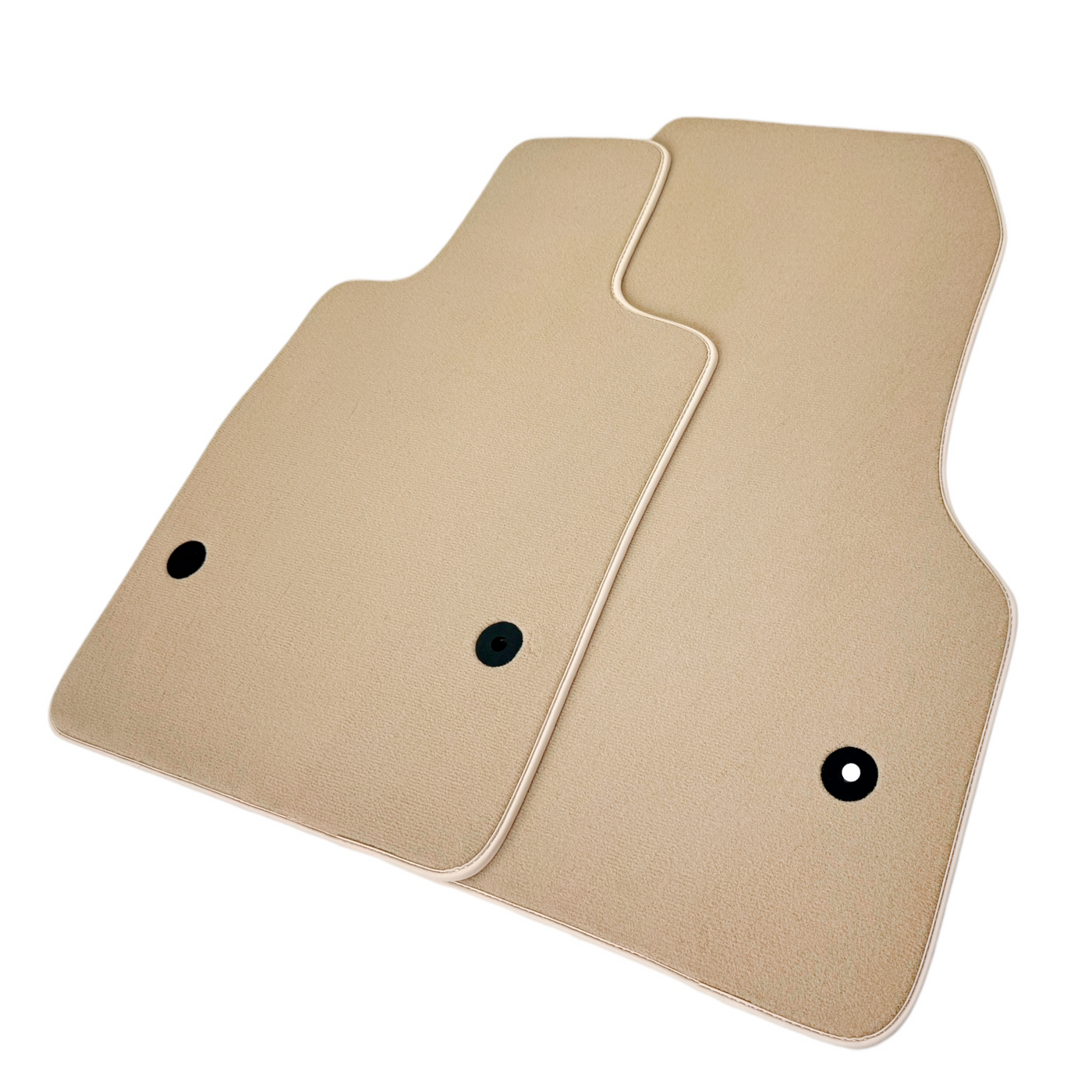 Beige Floor Mats for Chevrolet Corvette C8 (2020-2024) with Beige Trim