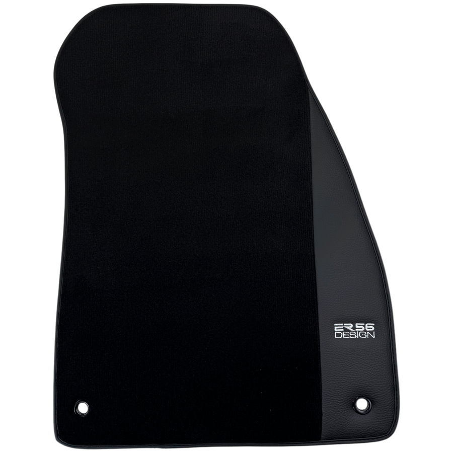 ER56 Design Black Floor Mats for Chevrolet Matiz Hatchback (1998-2004) with Leather