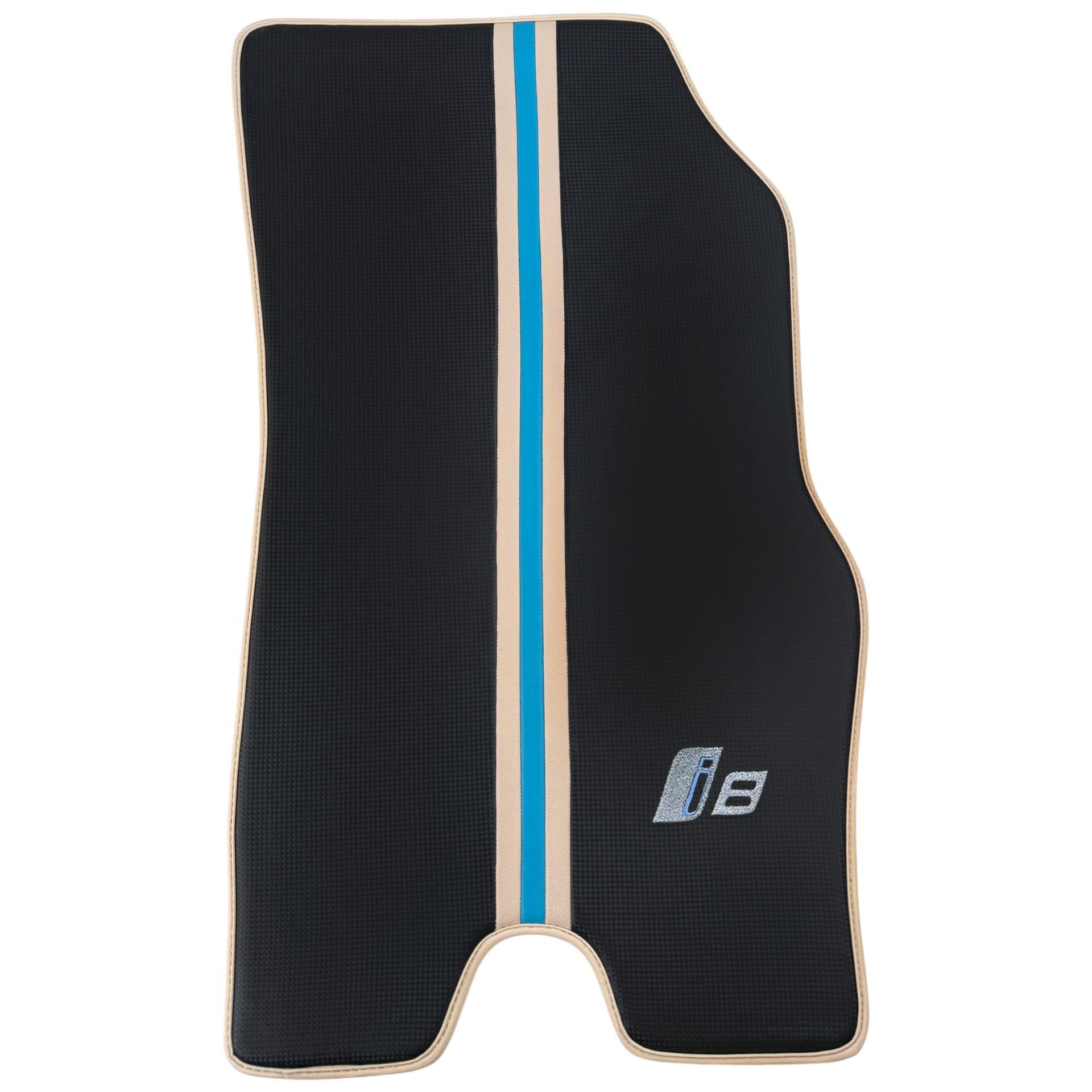 Weiße Leder-Fußmatten für BMW i8 Serie L12 L15 - AutoWin.EU