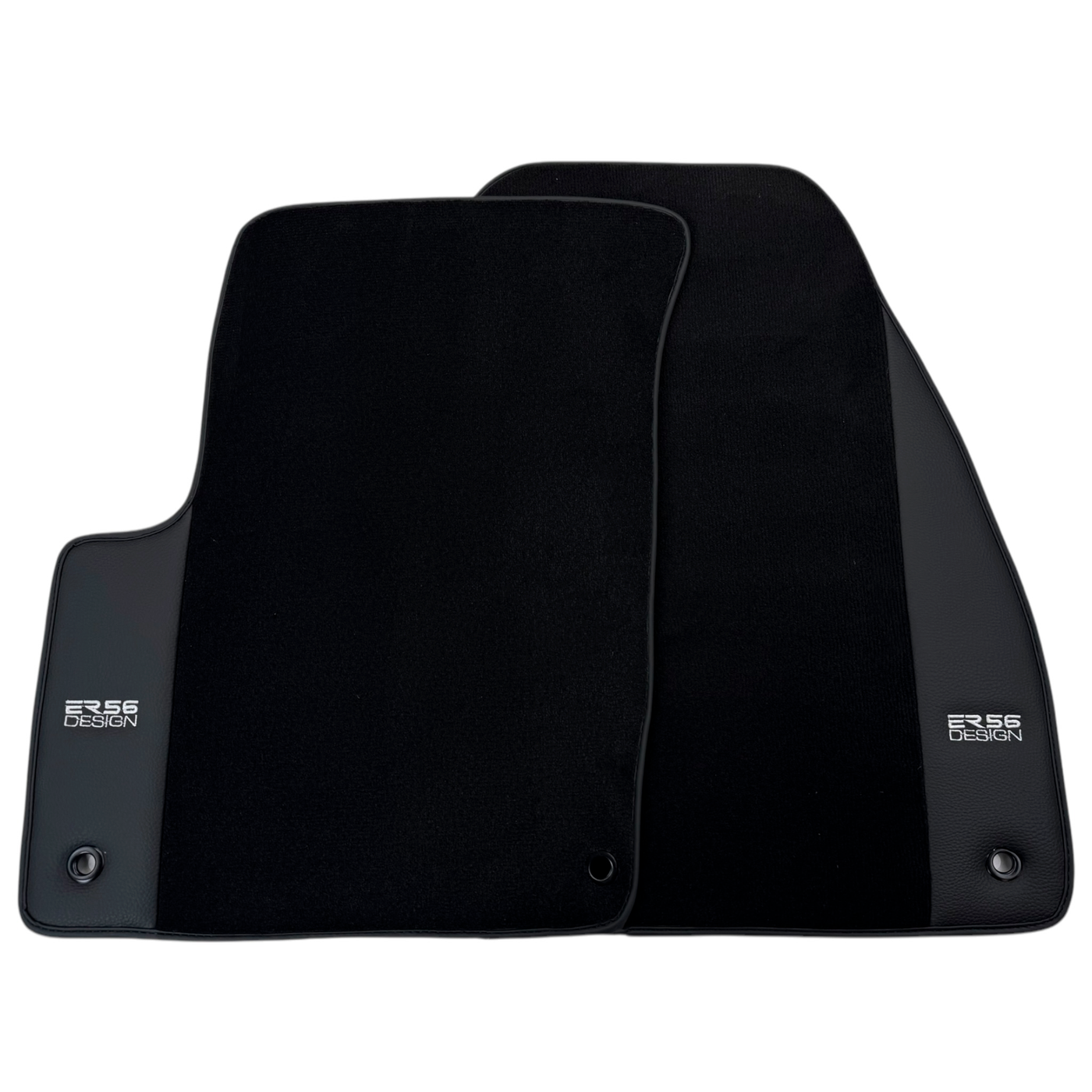 ER56 Design Black Floor Mats for Lincoln Nautilus (2019-2024) SUV with Leather