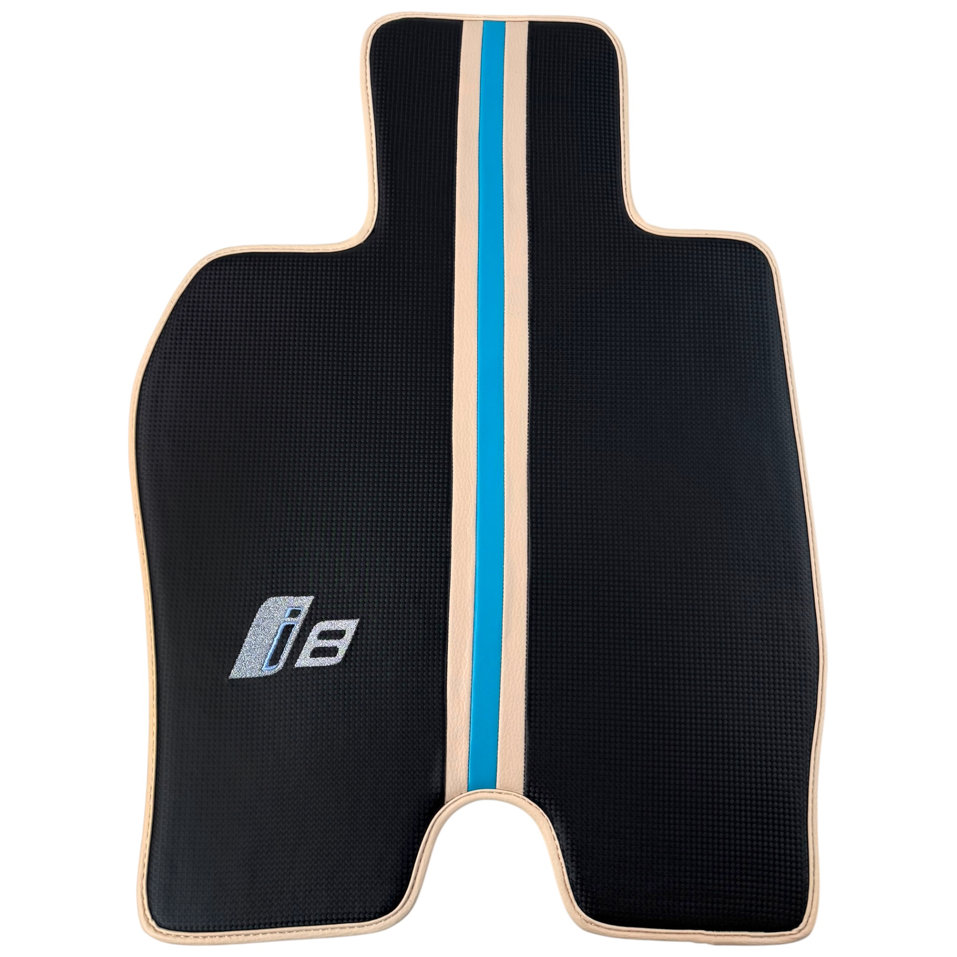 Weiße Leder-Fußmatten für BMW i8 Serie L12 L15 - AutoWin.EU