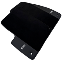 ER56 Design Black Floor Mats for Jeep Renegade (2014-2018) Distance Fixing Points Co-Driver 20cm with Leather