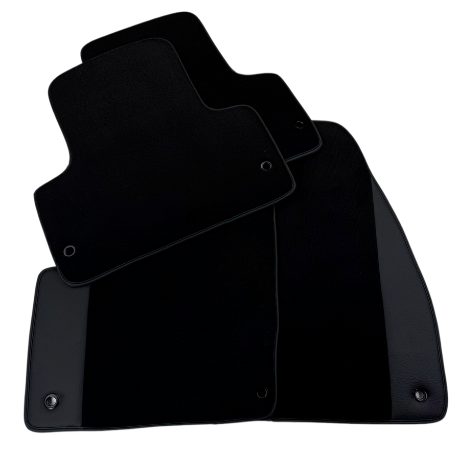 Black Floor Mats for Lincoln MKZ (2006-2020) with Leather | AutoWin