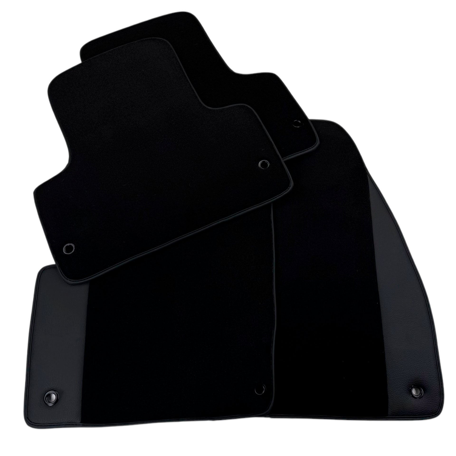 Black Floor Mats for Chrysler 300C (2011-2012) with Leather | AutoWin
