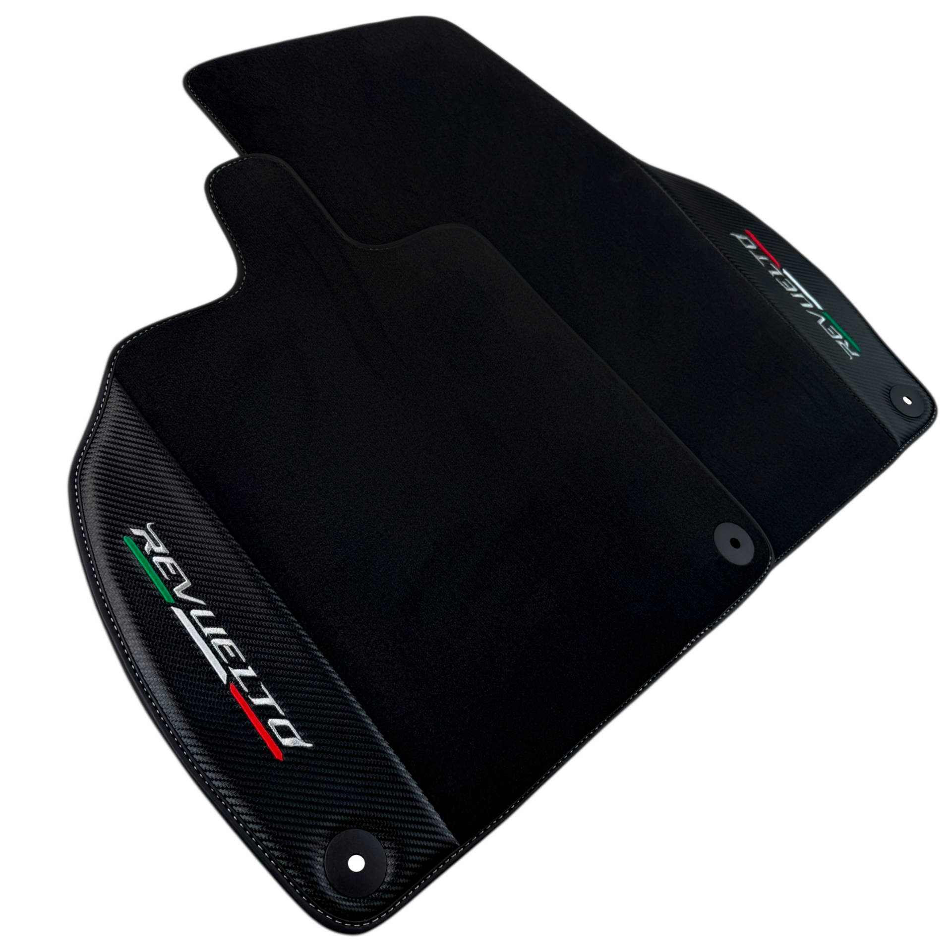 Luxury Leather Black Floor Mats for Lamborghini Revuelto (2024-2025)