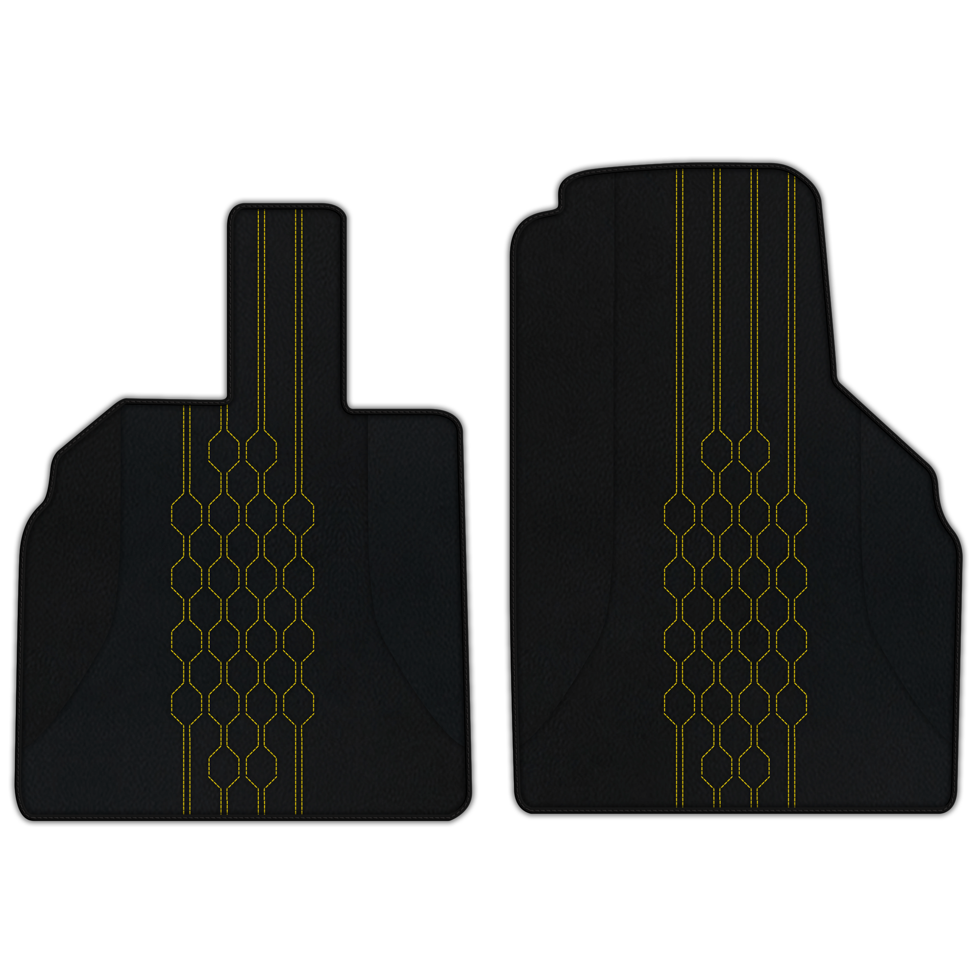 Customizable Leather Floor Mats with Line Pattern for Lamborghini Aventador (2012-2022) - AutoWin