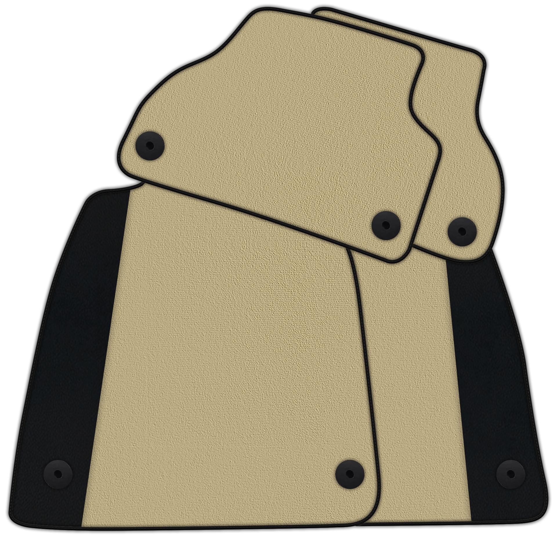 Customizable Floor Mats From Carpet With Leather for Audi A1 - 5-door Hatchback (2010-2018)