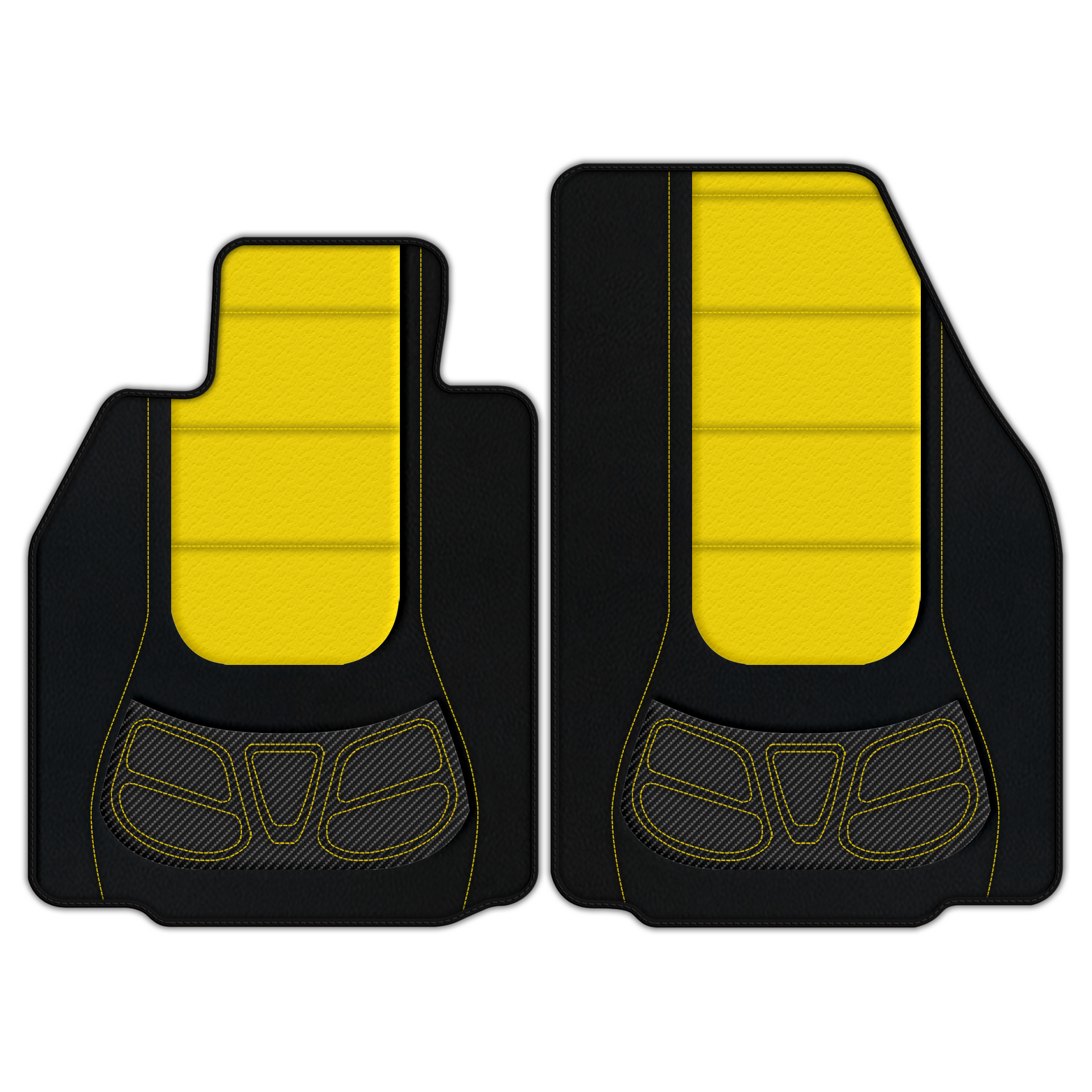 Customizable Leather Floor Mats with Vertical Hex Pattern for Porsche 911 GT3 RS (997) 2006–2011