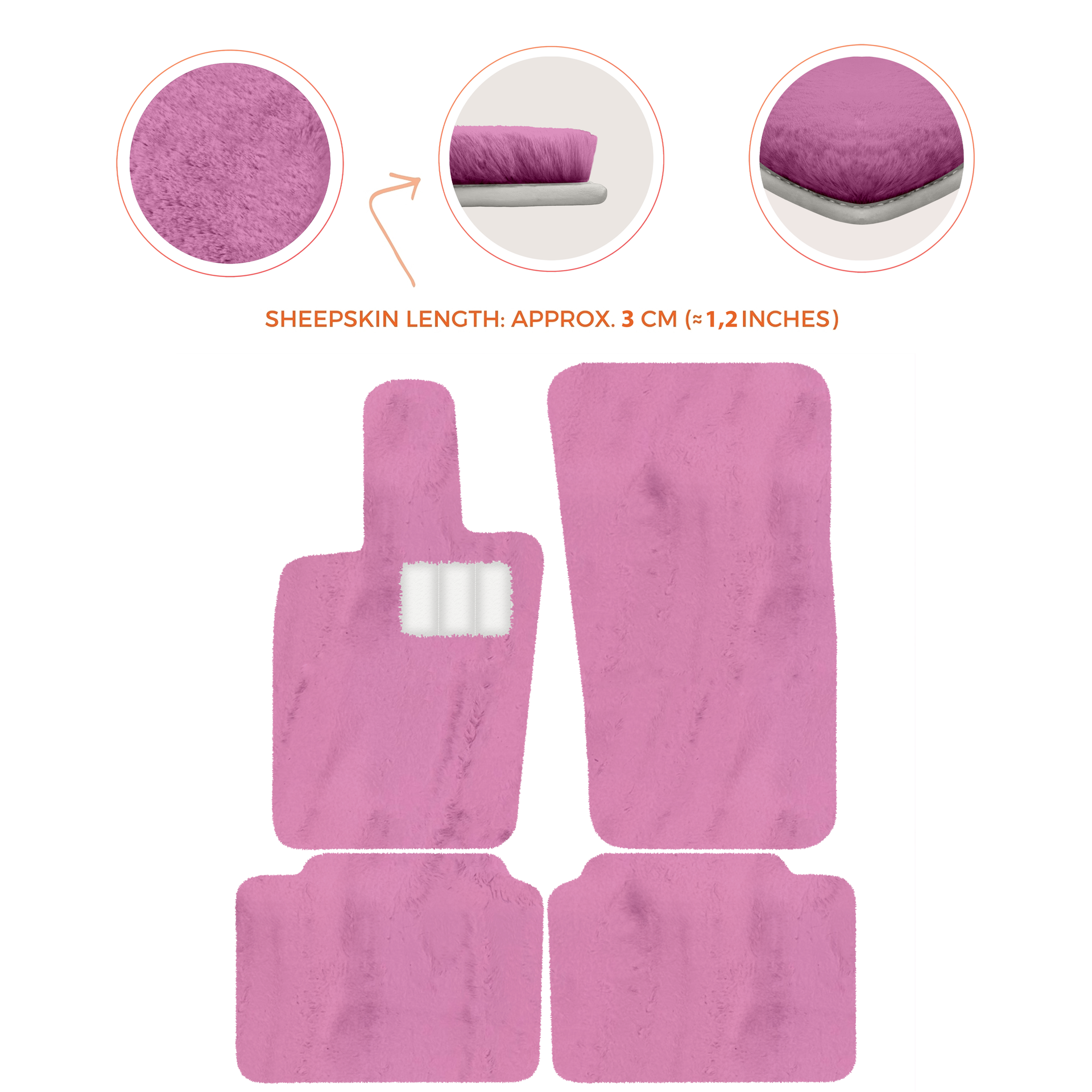 Luxury Sheepskin Floor Mats for Porsche Panamera (2017-2023)