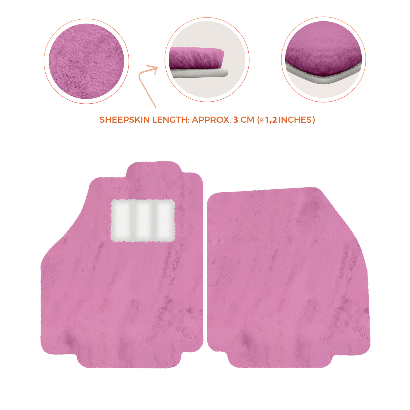 Premium Sheepskin Floor Mats for Ferrari 488 Spider (2016-2022)