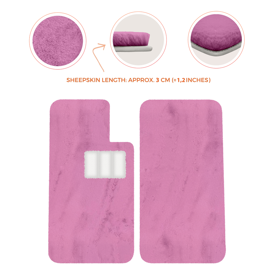 Premium Sheepskin Floor Mats for Aston Martin V8 Virage (1989-1995) Coupe