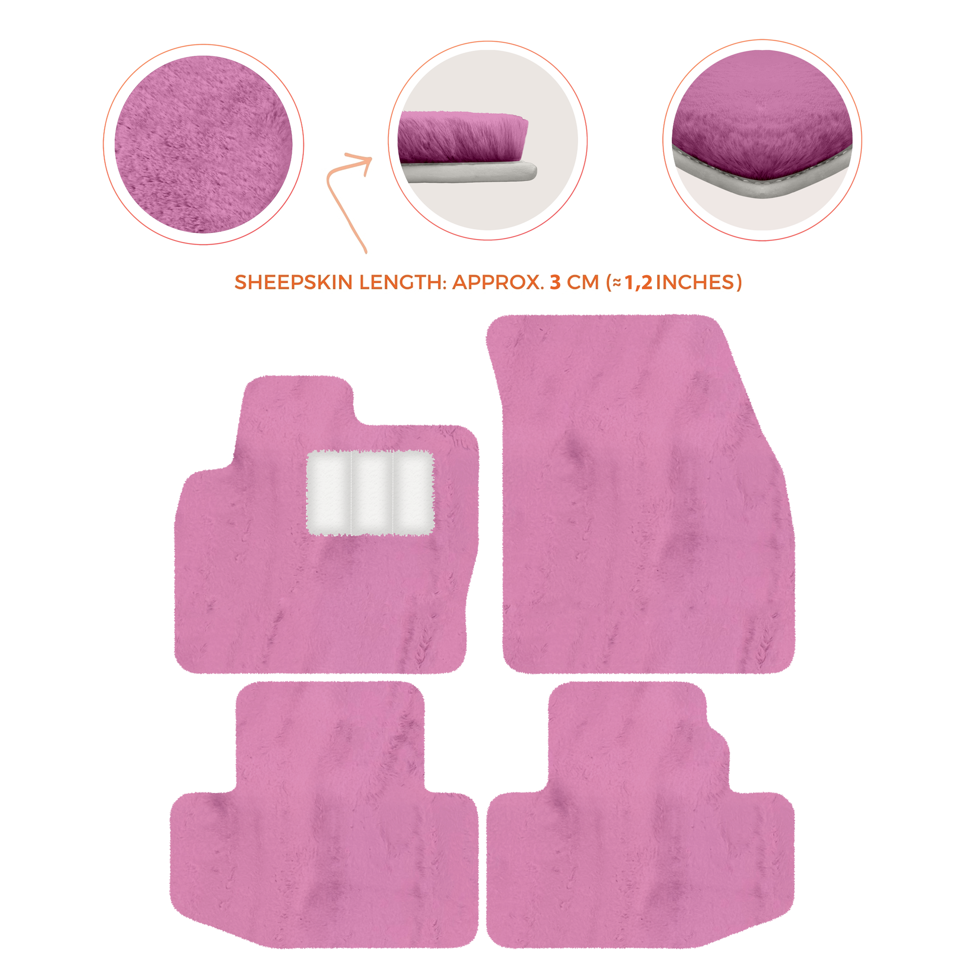 Luxury Sheepskin Floor Mats for Range Rover Sport L460 (2022-2024)