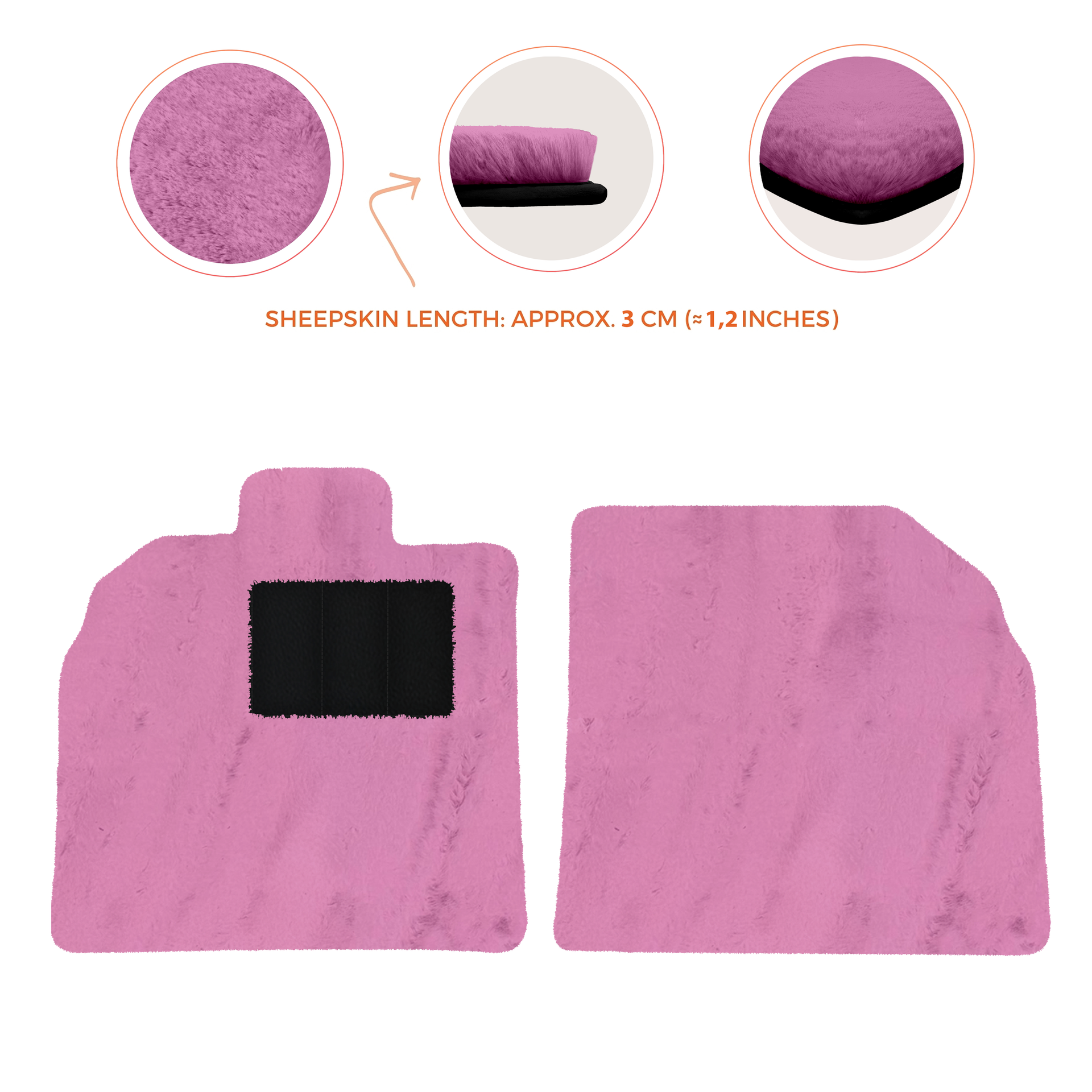 Black Floor Mats for Lamborghini Aventador SV with Alcantara Leather - AutoWin.EU