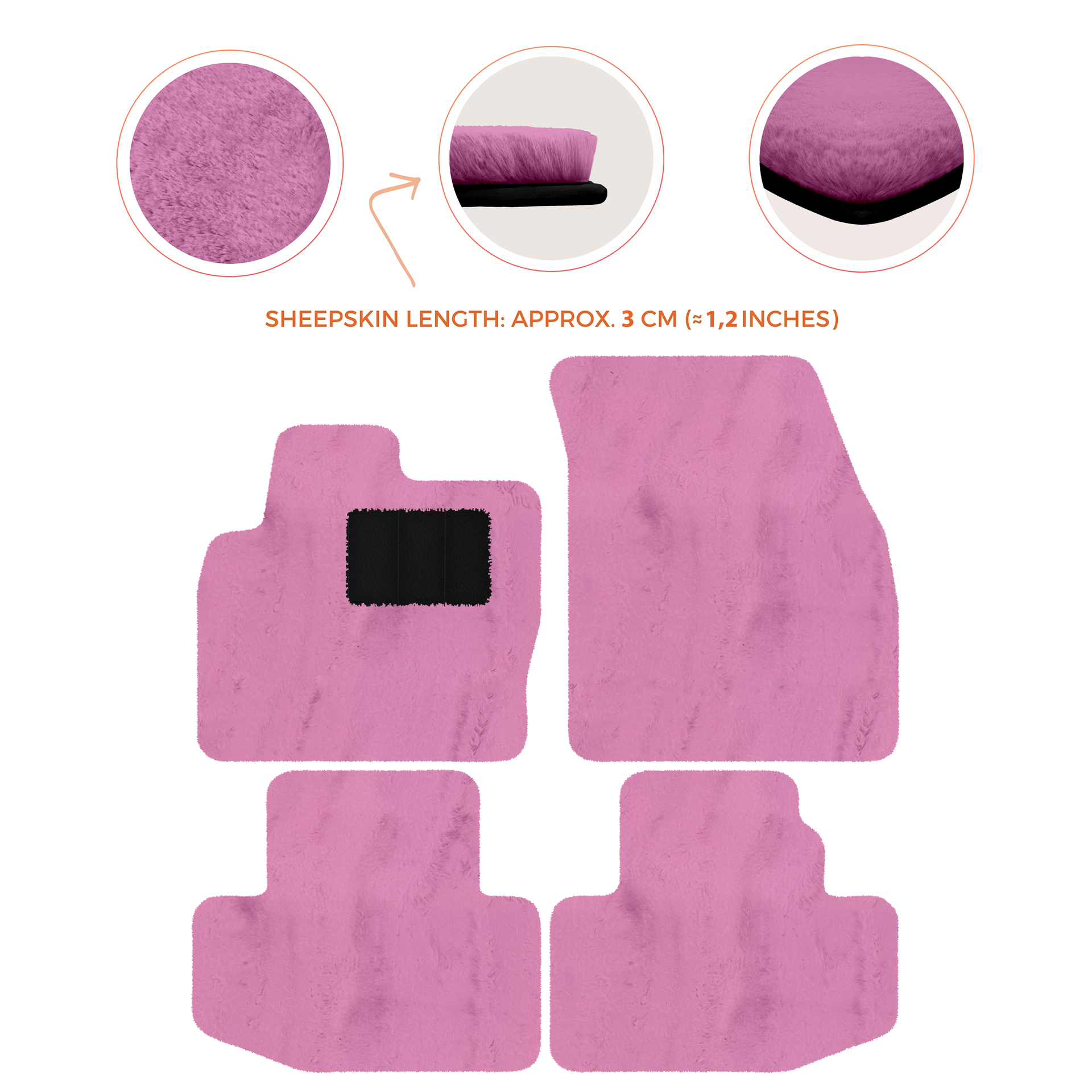 Luxury Sheepskin Floor Mats for Range Rover Sport L460 (2022-2024)