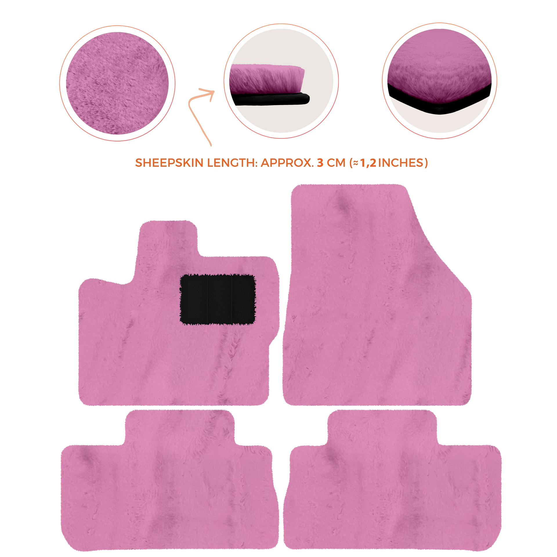 Premium Sheepskin Floor Mats for 2003-2007 Land Rover Freelander