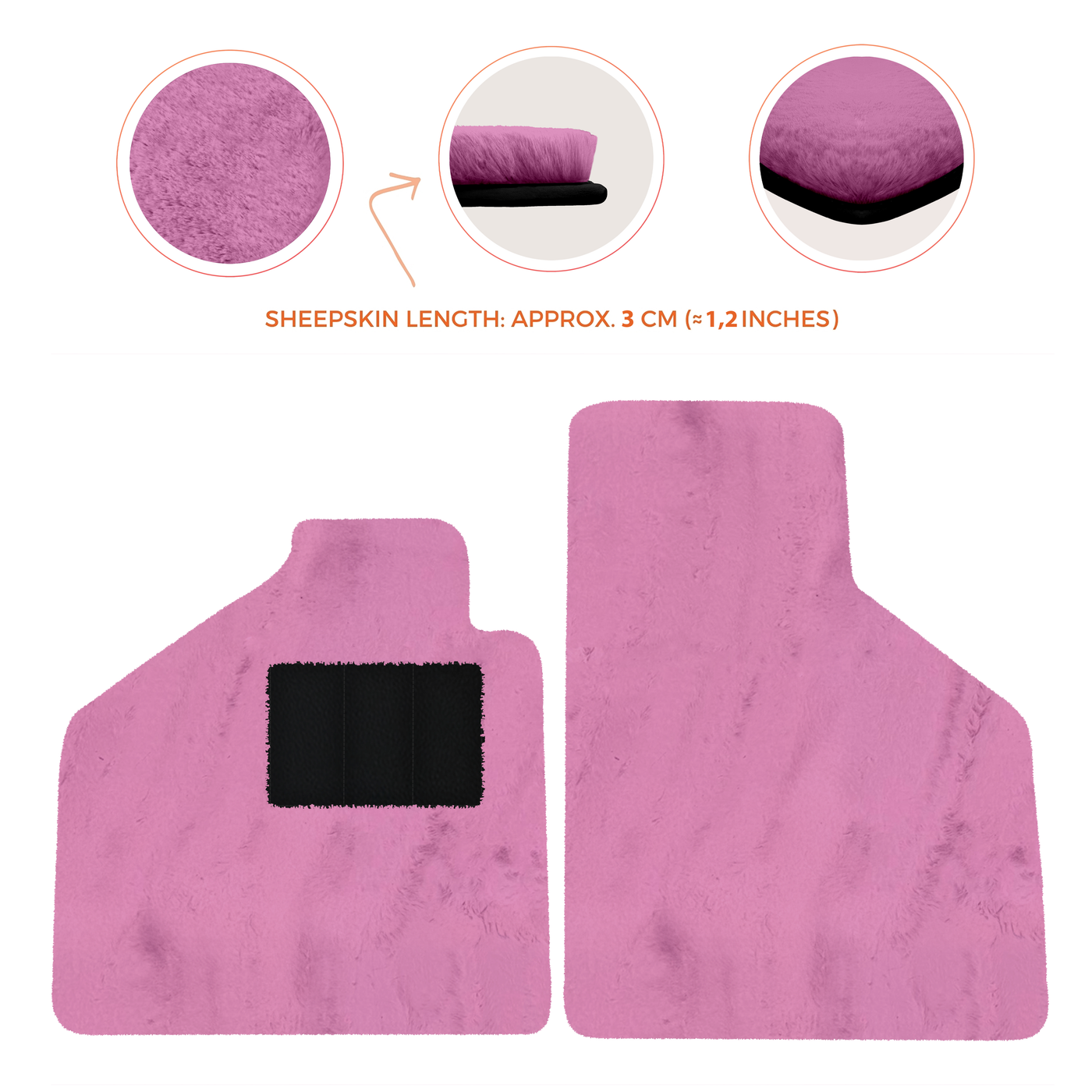 Premium Sheepskin Floor Mats for Lamborghini Aventador (2012-2022)