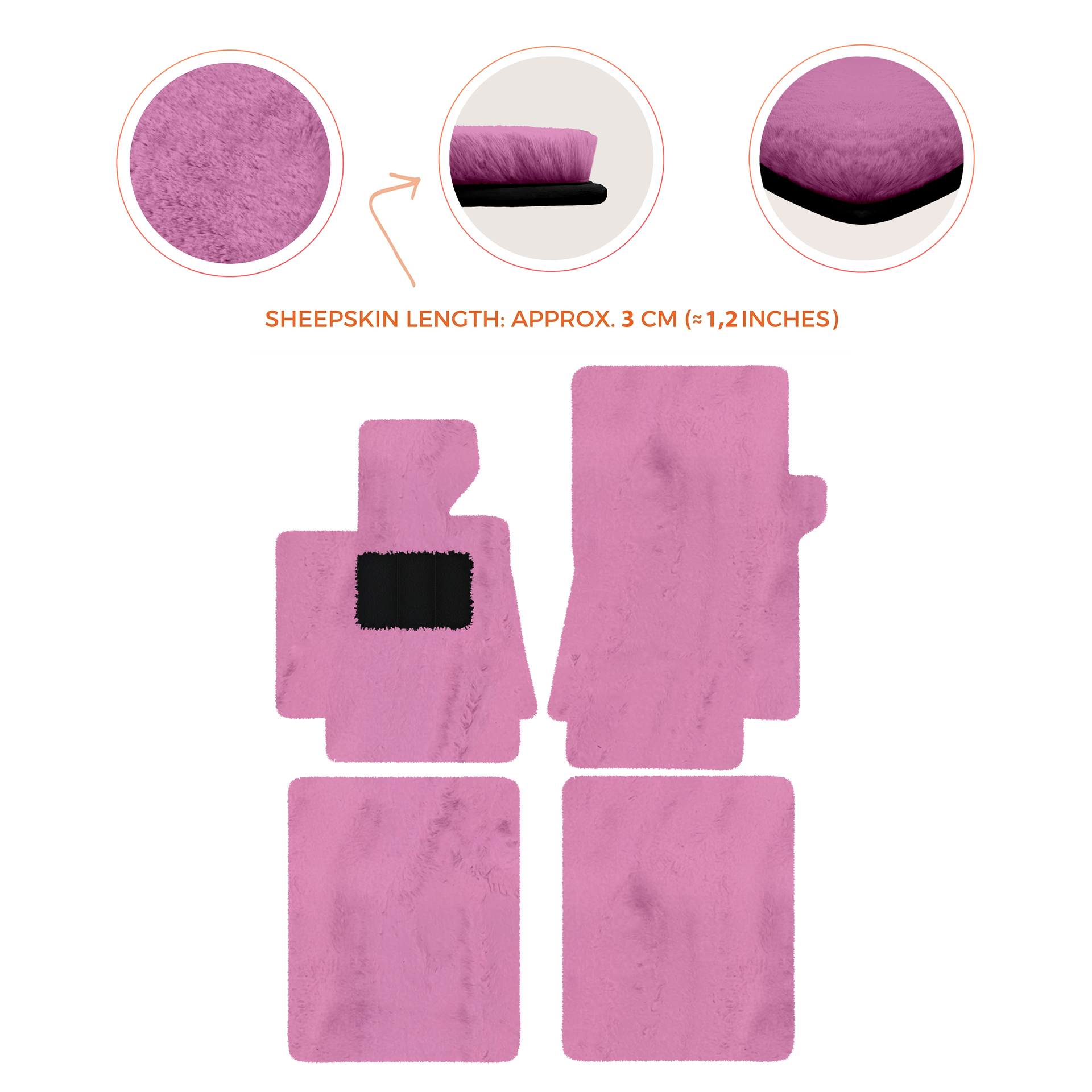 Luxurious Premium Sheepskin Floor Mats for Bentley Arnage (1998-2009)