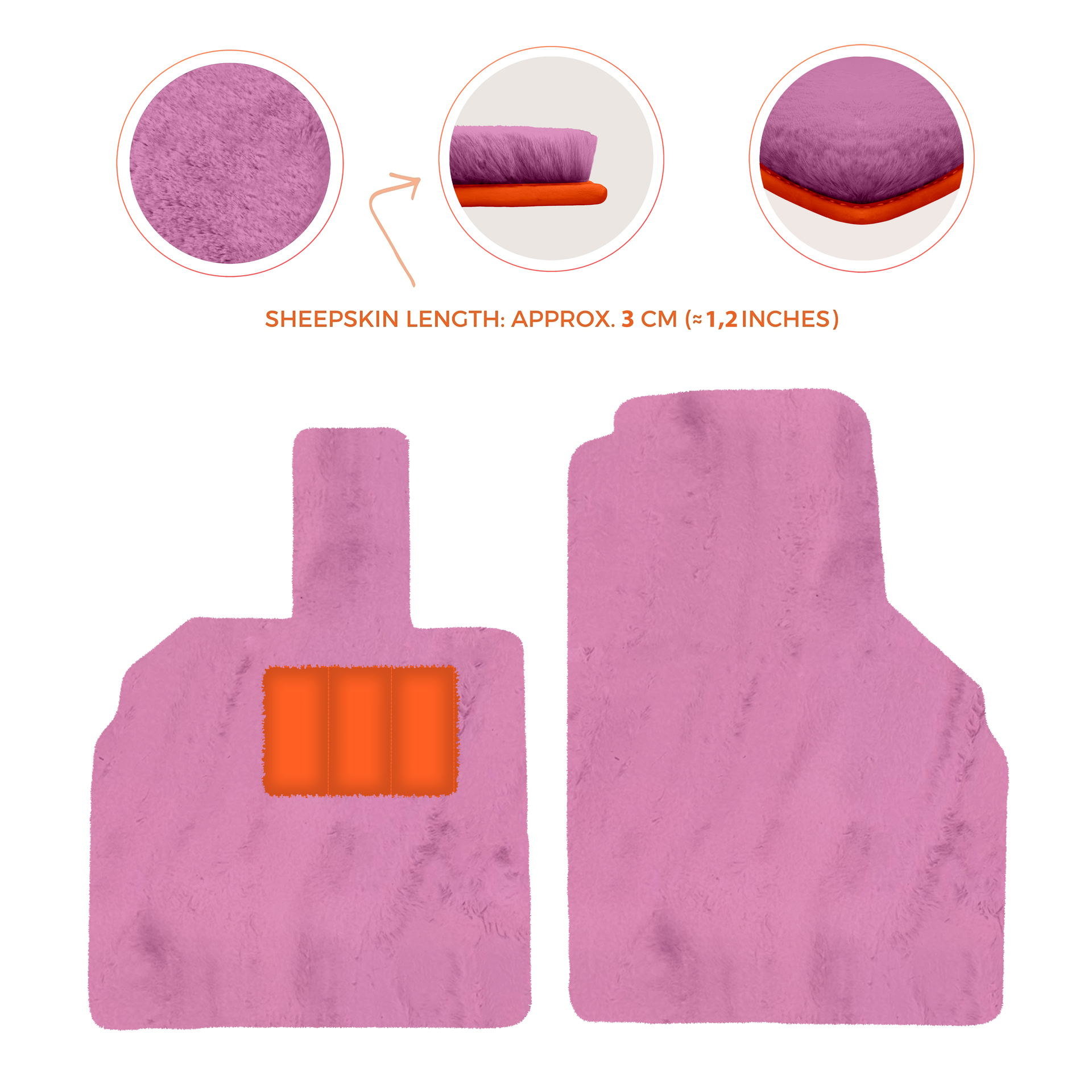 Premium Sheepskin Floor Mats for Lamborghini Aventador (2012-2022)