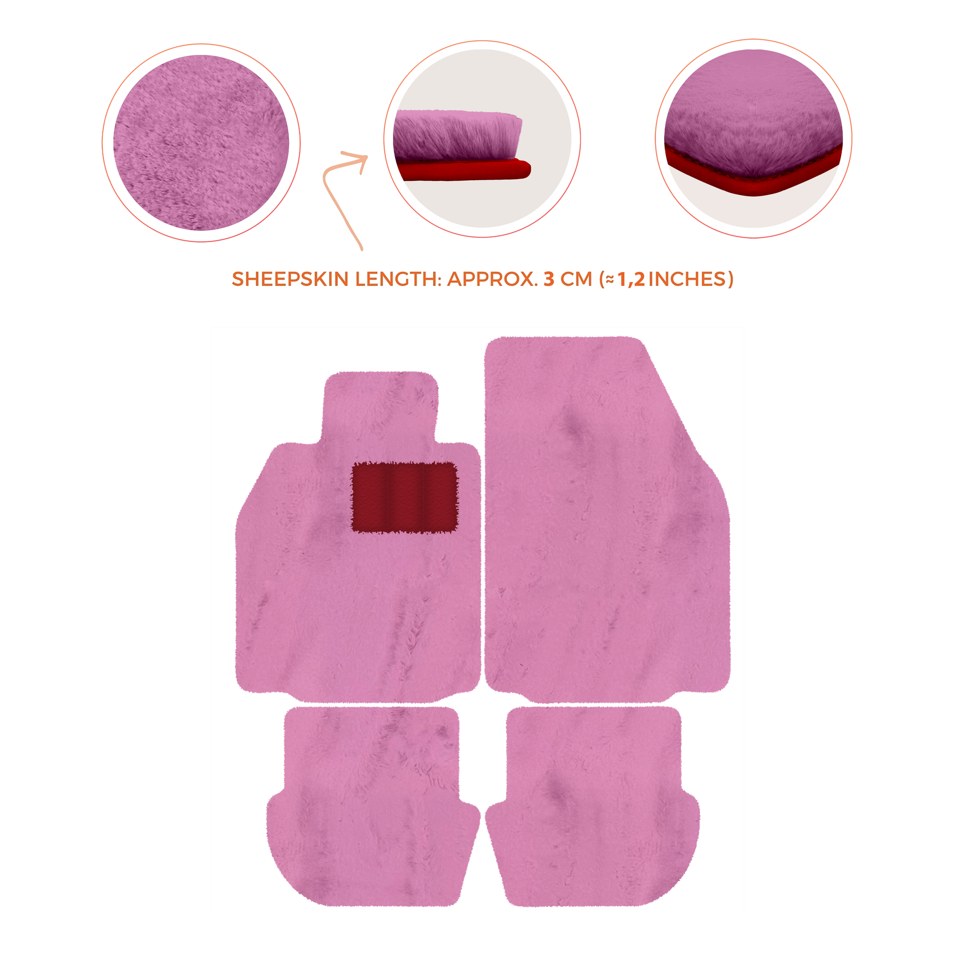 Premium Luxury Sheepskin Floor Mats for Porsche 911 (2004-2012)