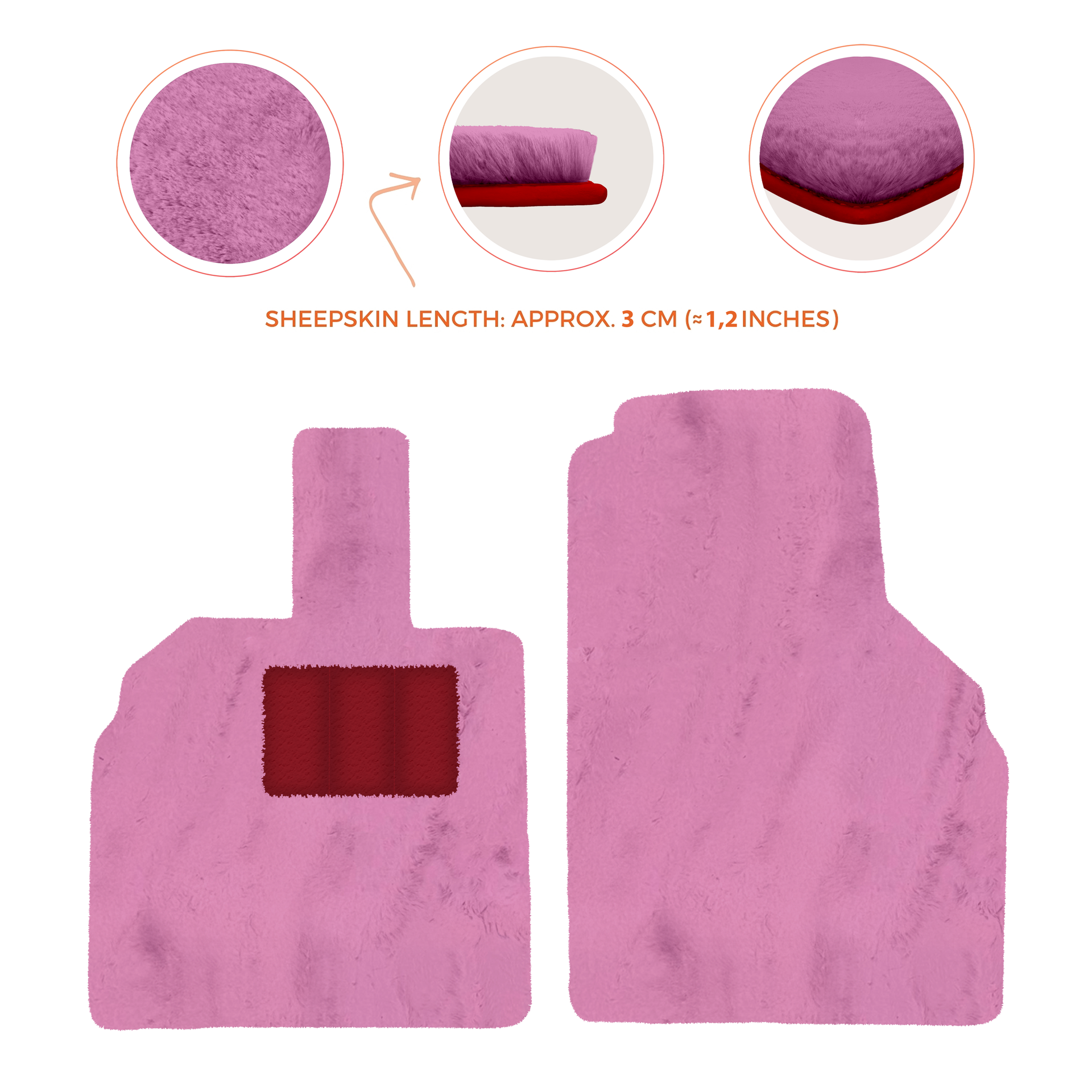 Premium Sheepskin Floor Mats for Lamborghini Aventador (2012-2022)