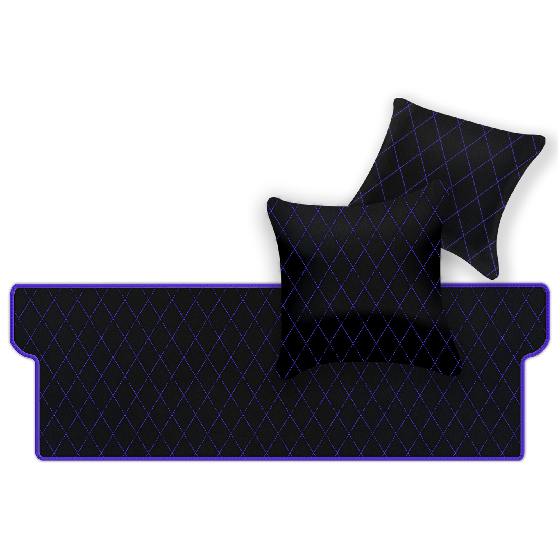 Premium Black Leather Floor Mats for Ferrari Testarossa (1984-1996)