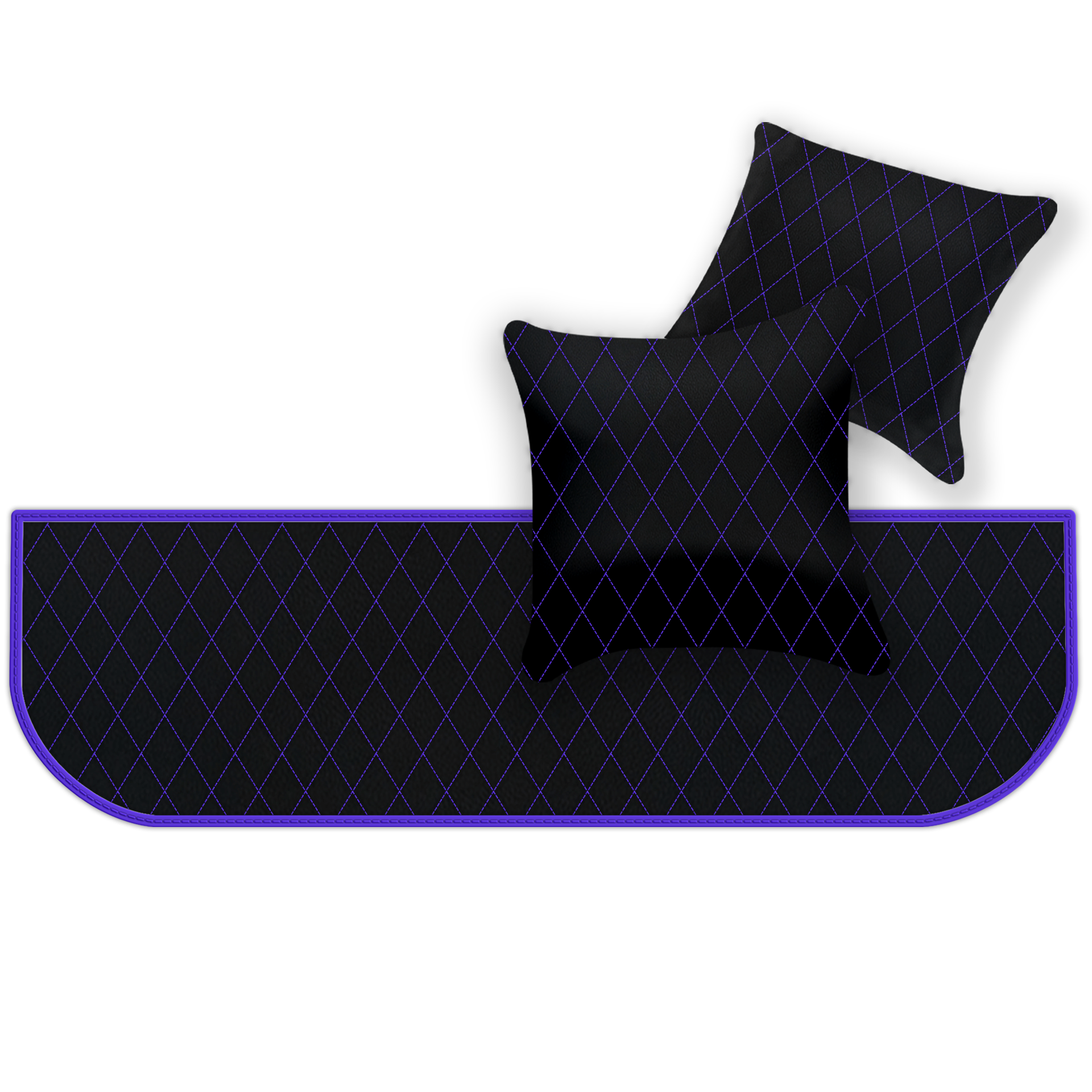 Premium Black Leather Floor Mats for Ferrari Enzo (2002-2004)